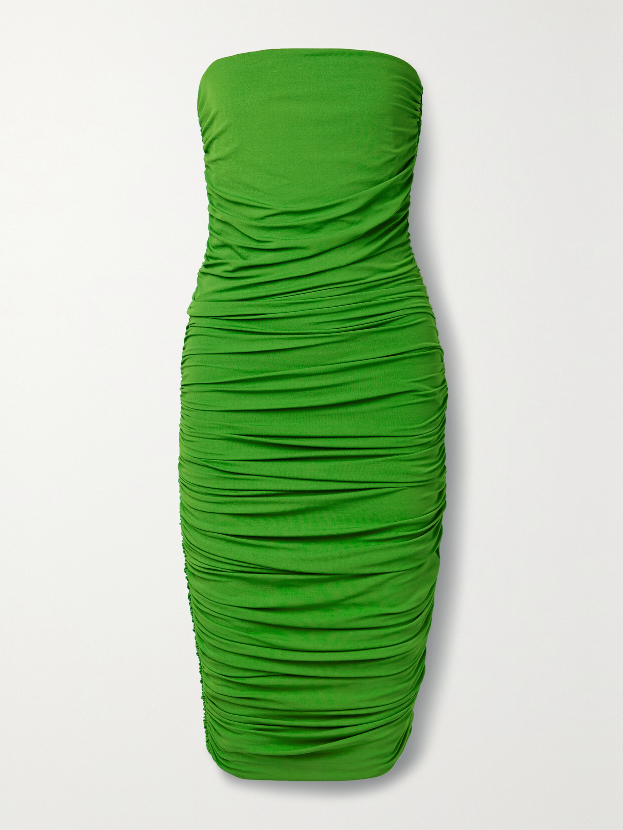 Michael Kors Collection - Strapless Ruched Stretch-jersey Dress - Green