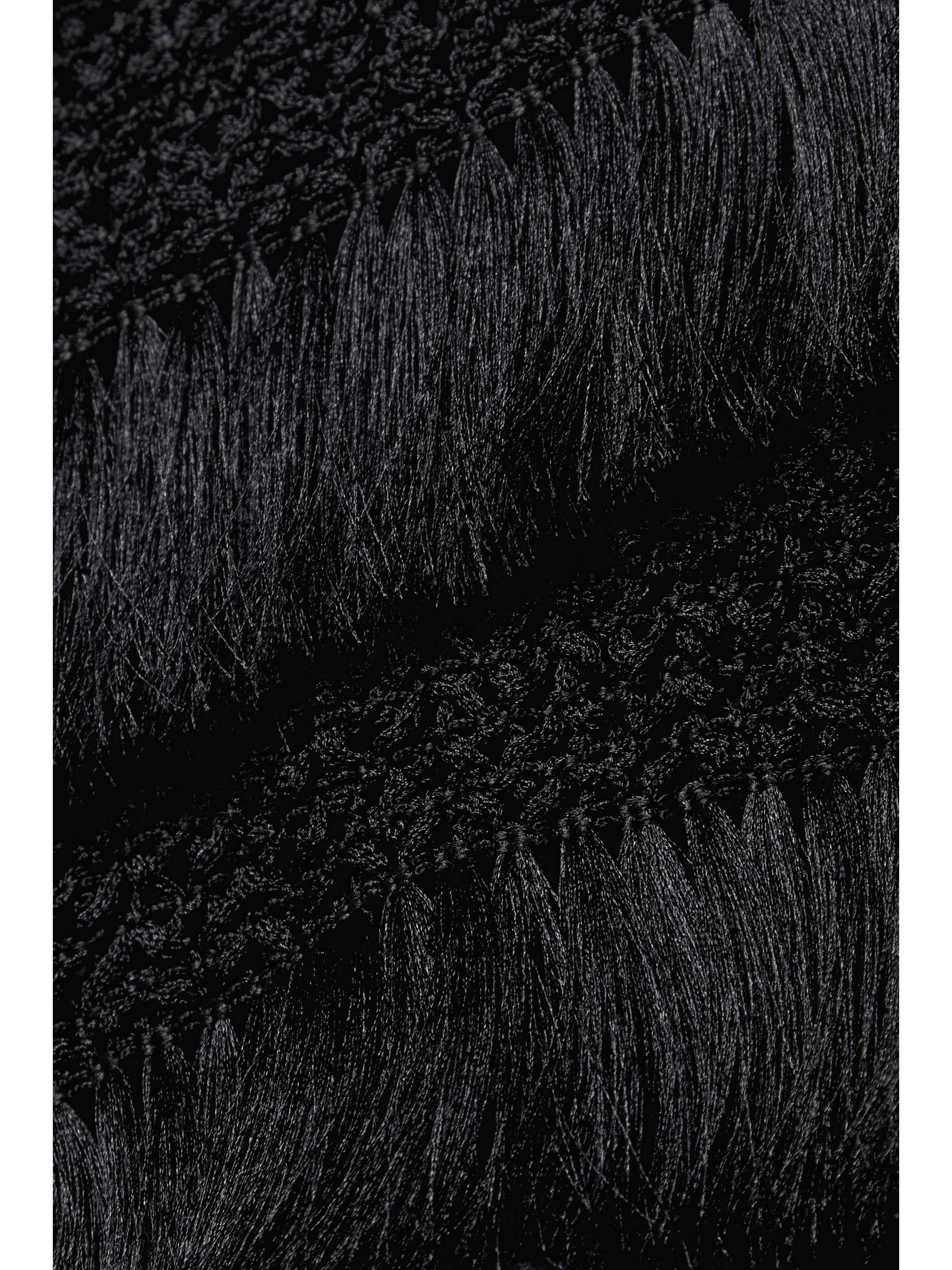 PATBO Fringed cutout crochetknit mini dress NETAPORTER