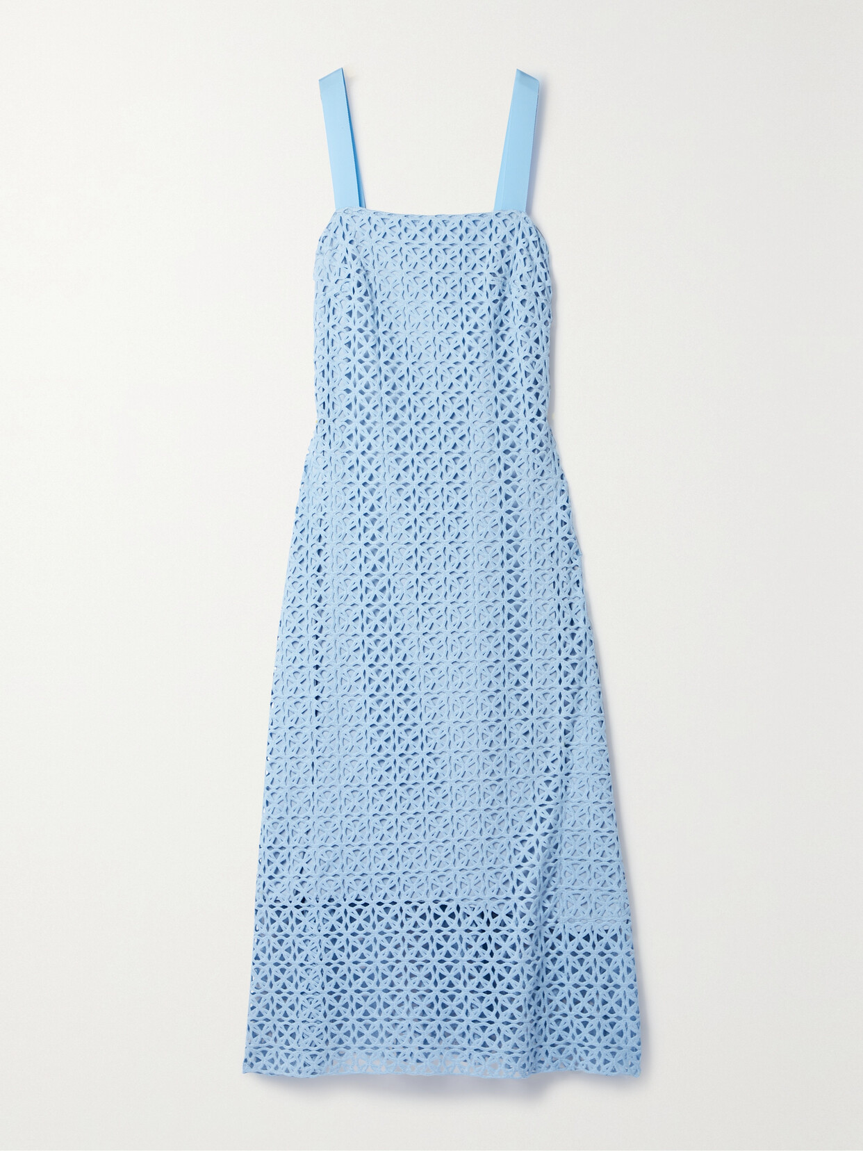 Miguelina - Blake Crocheted Cotton Midi Dress - Blue