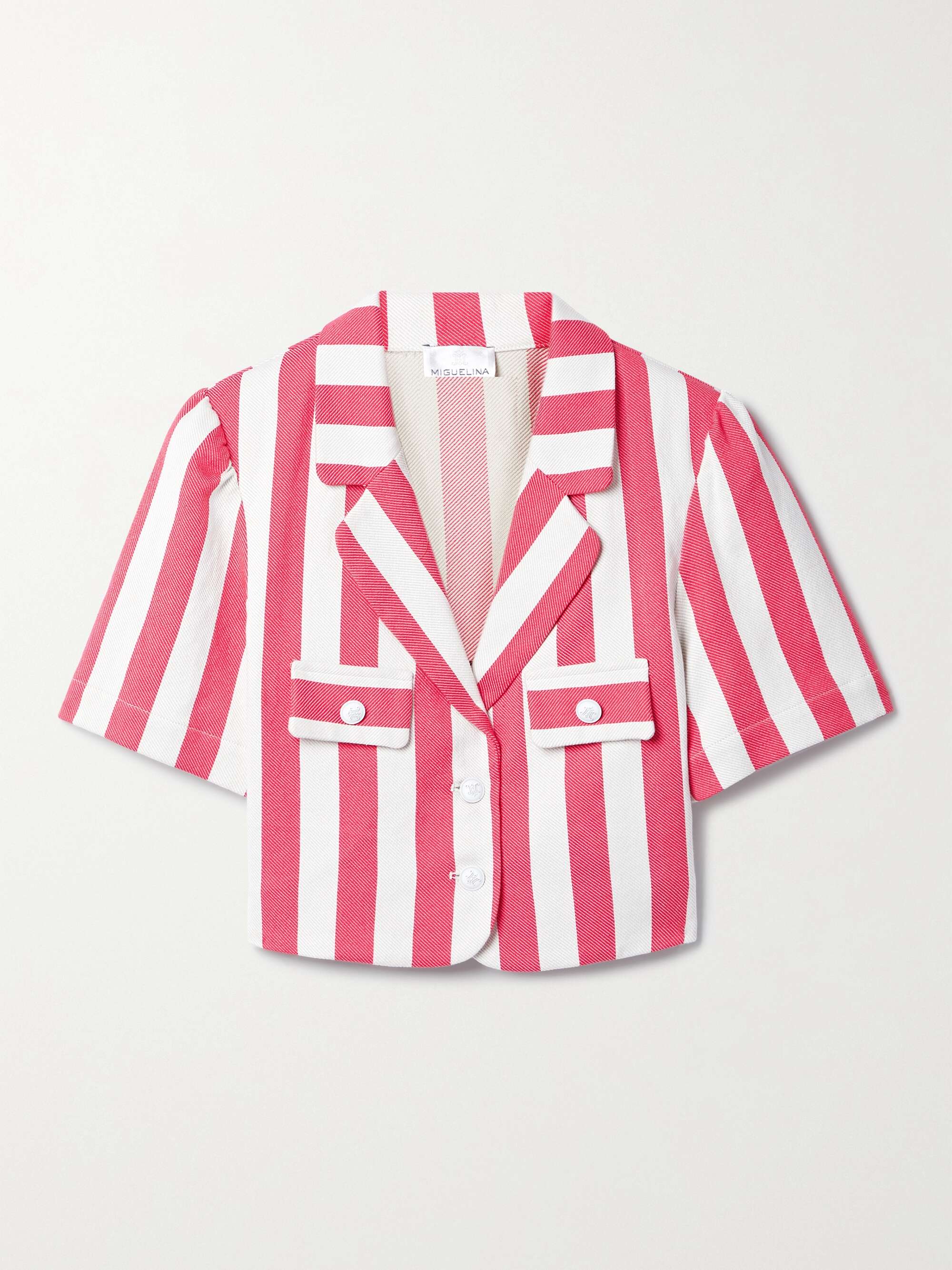 MIGUELINA NET SUSTAIN Ginny striped organic cotton twill blazer
