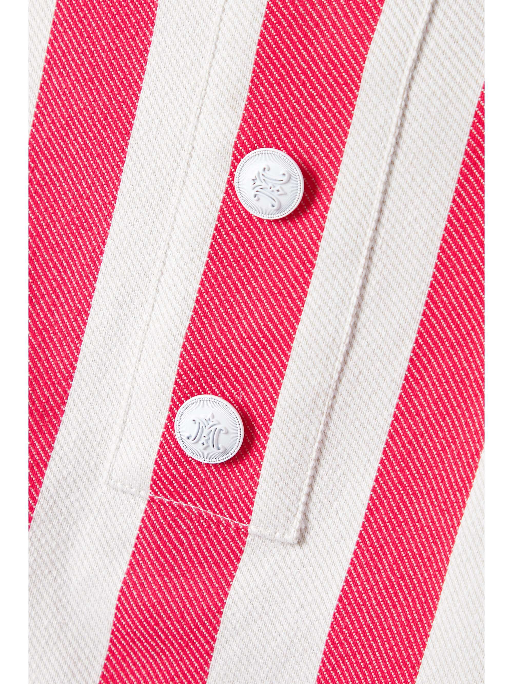 MIGUELINA Ariella striped organic cotton-twill shorts