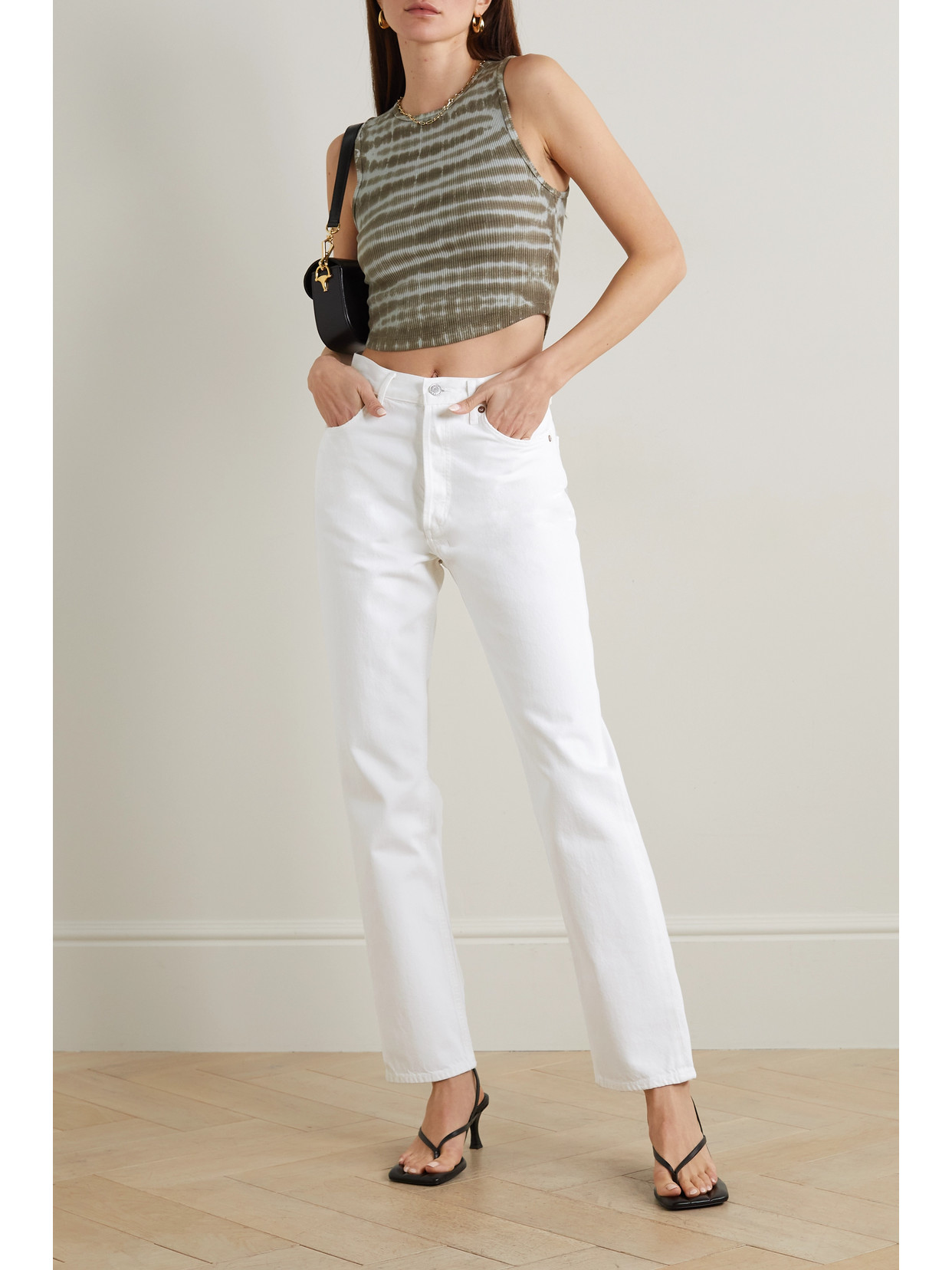 Shop Agolde + Net Sustain '90s Pinch Waist High-rise Straight-leg Organic Jeans In White