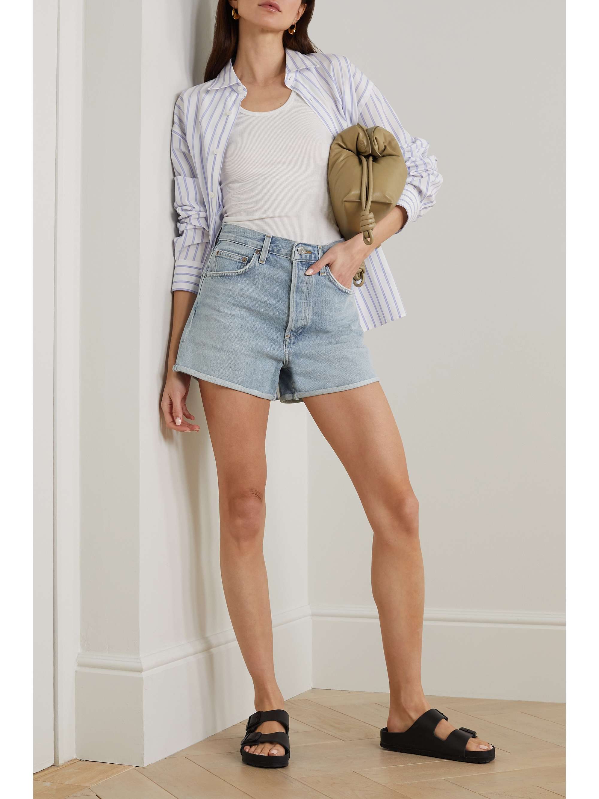 AGOLDE Dee organic denim shorts | NET-A-PORTER