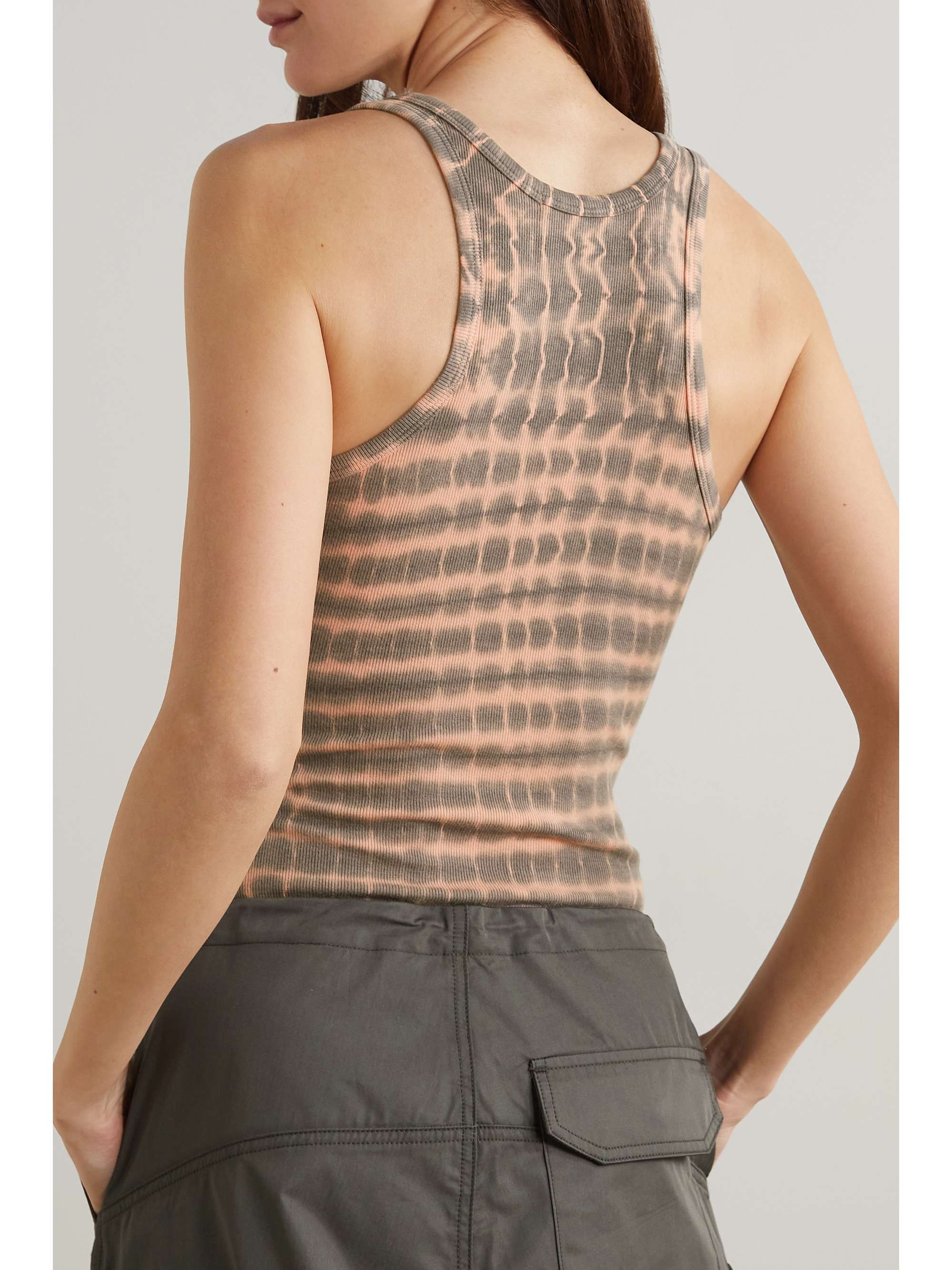 AGOLDE Maria tie-dyed ribbed stretch-jersey bodysuit
