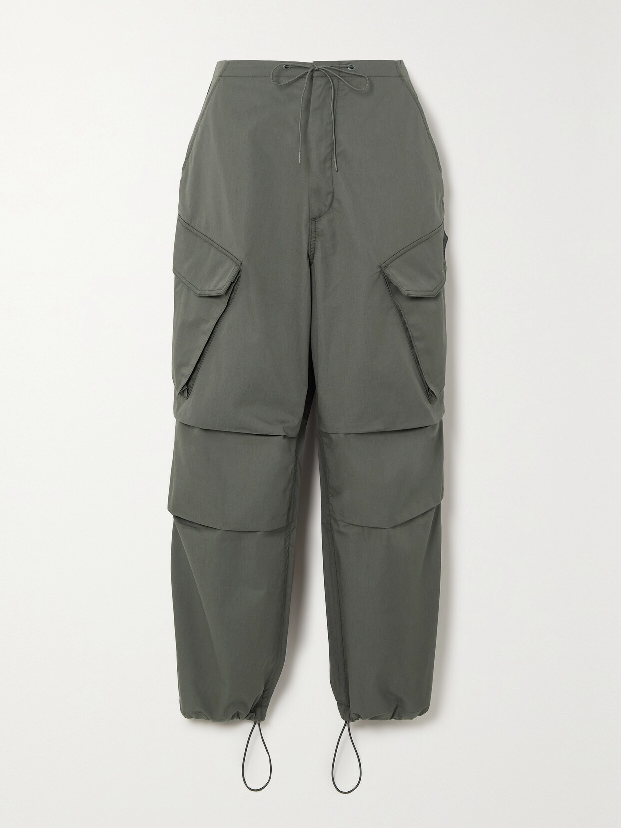 AGOLDE - Ginerva Cotton-poplin Wide-leg Cargo Pants - Green