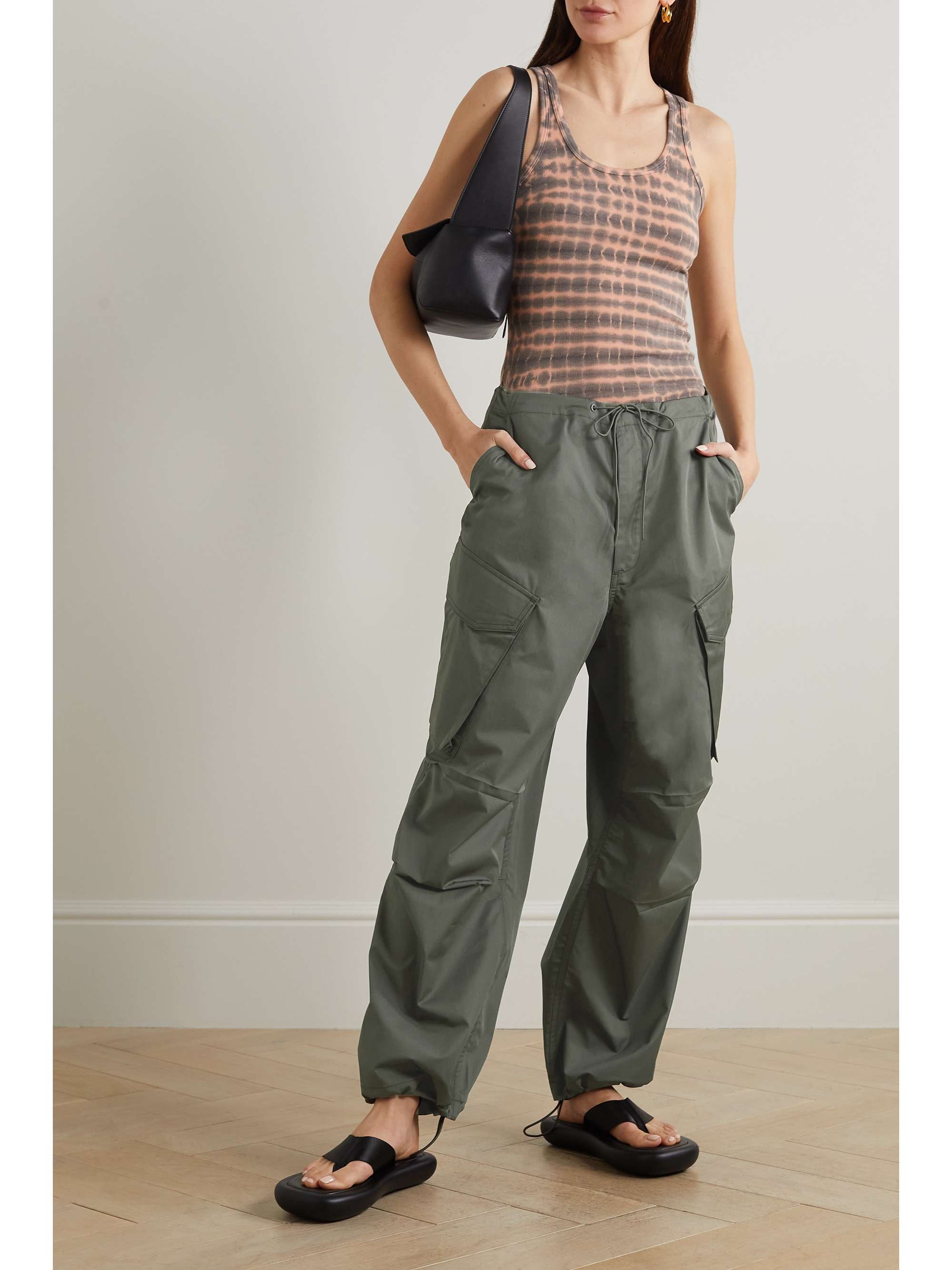 AGOLDE Ginerva cotton-poplin wide-leg cargo pants