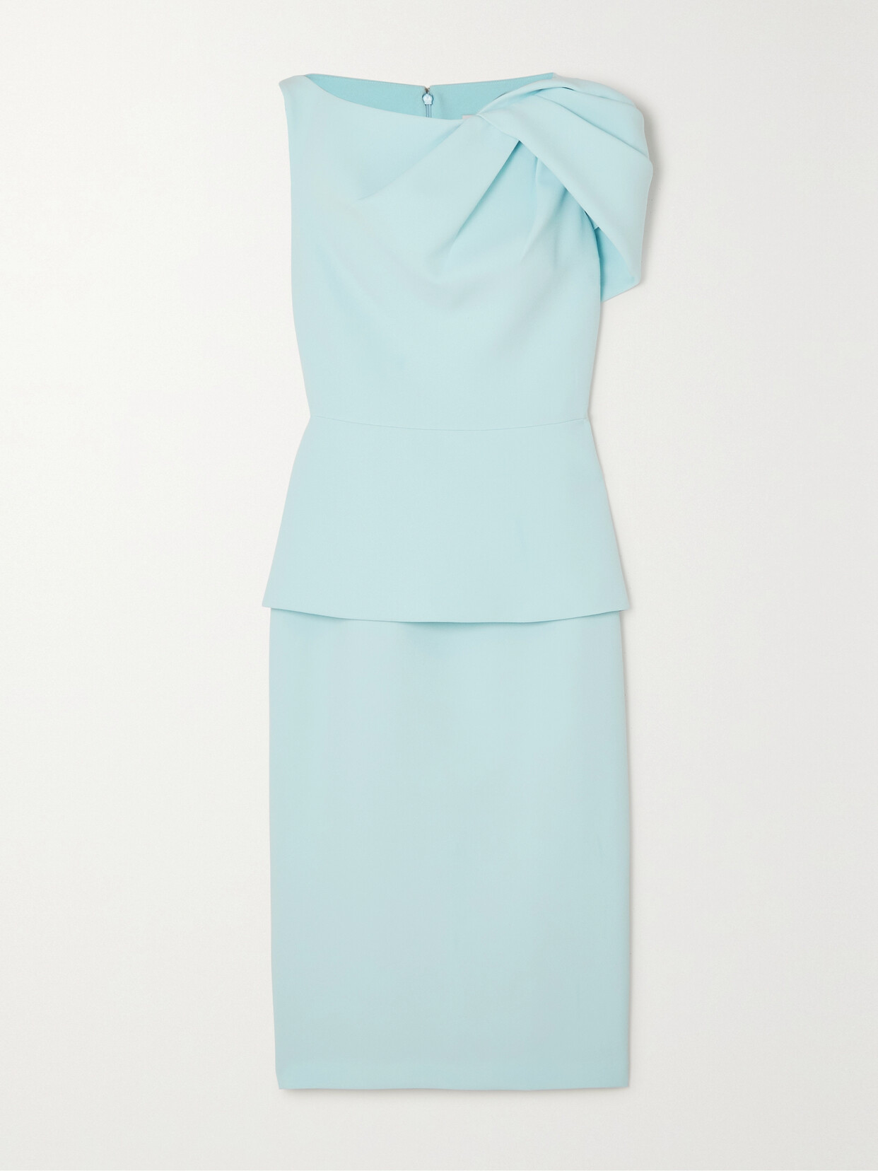 Safiyaa - Mabila Draped Crepe Midi Dress - Blue