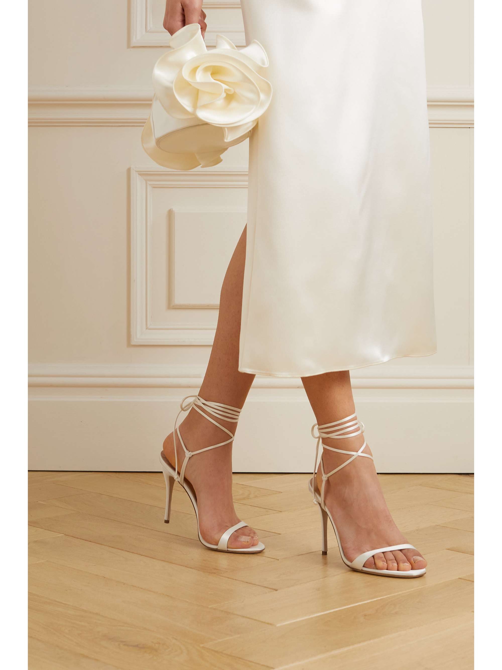 MAGDA BUTRYM Embellished satin sandals