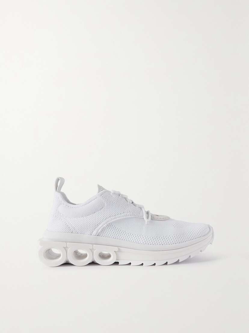 Ferragamo Nima Leather-trimmed Mesh Sneakers