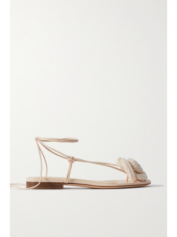 Magda Butrym Crocheted cotton-blend and leather sandals