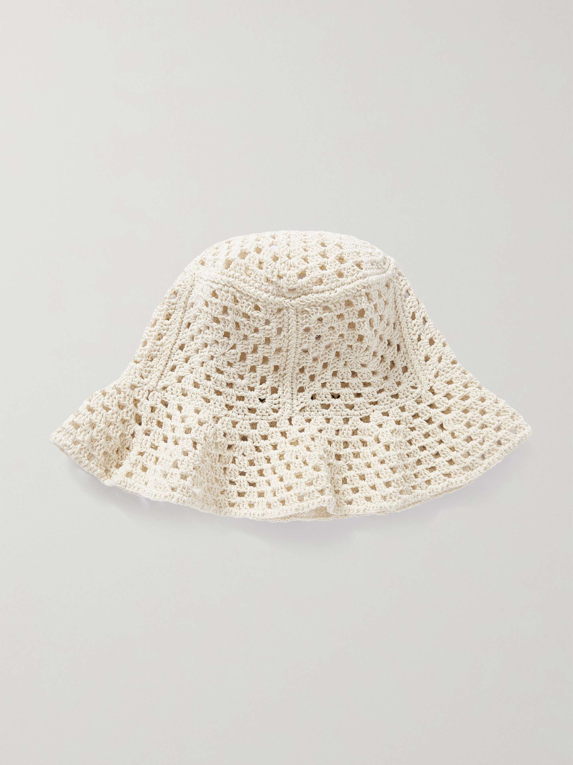 MAGDA BUTRYM Crocheted cotton-blend bucket hat | NET-A-PORTER