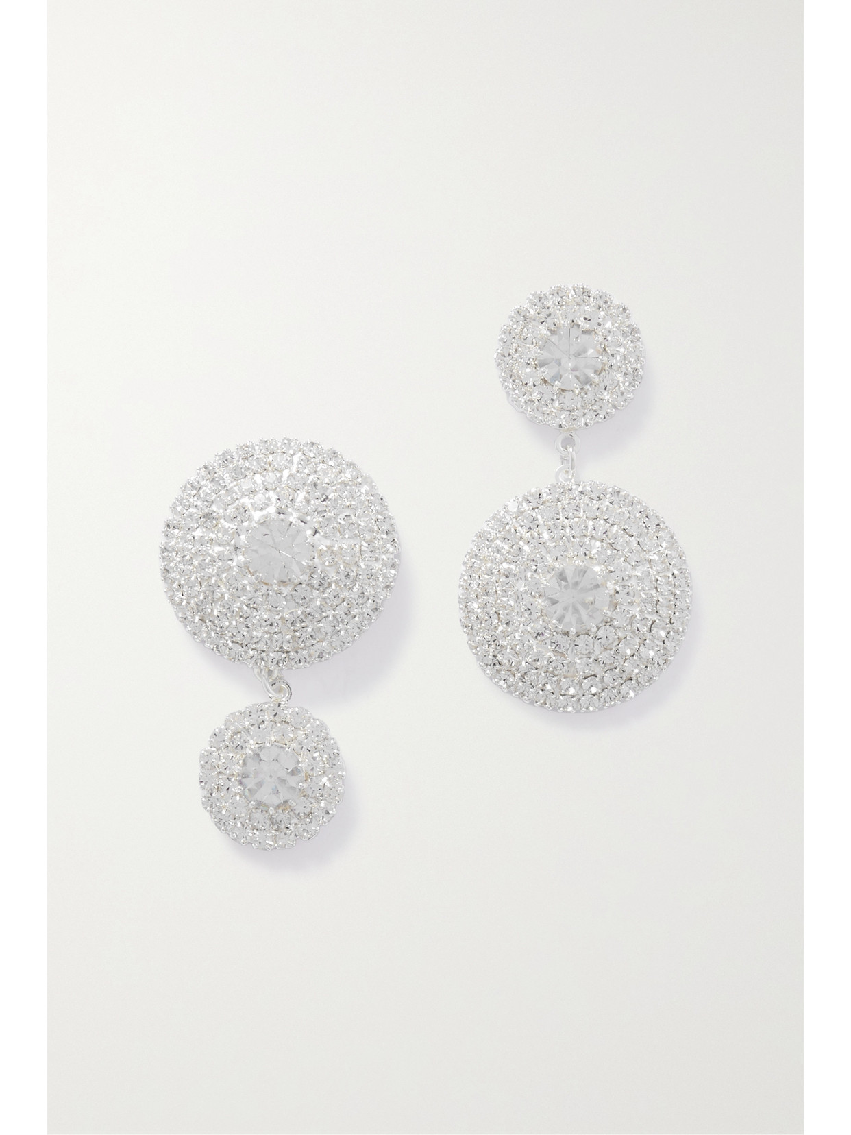 Magda Butrym - Crystal-embellished Silver-tone Earrings - One size