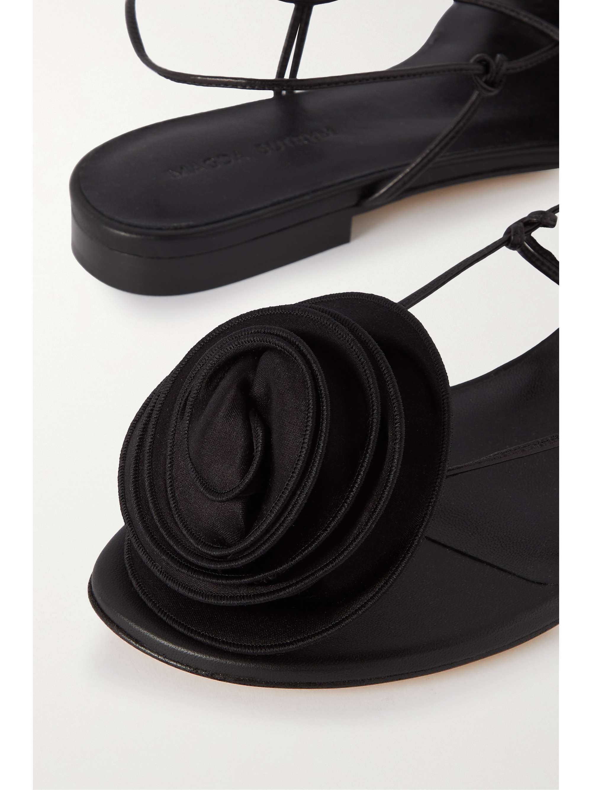 MAGDA BUTRYM Satin and leather sandals