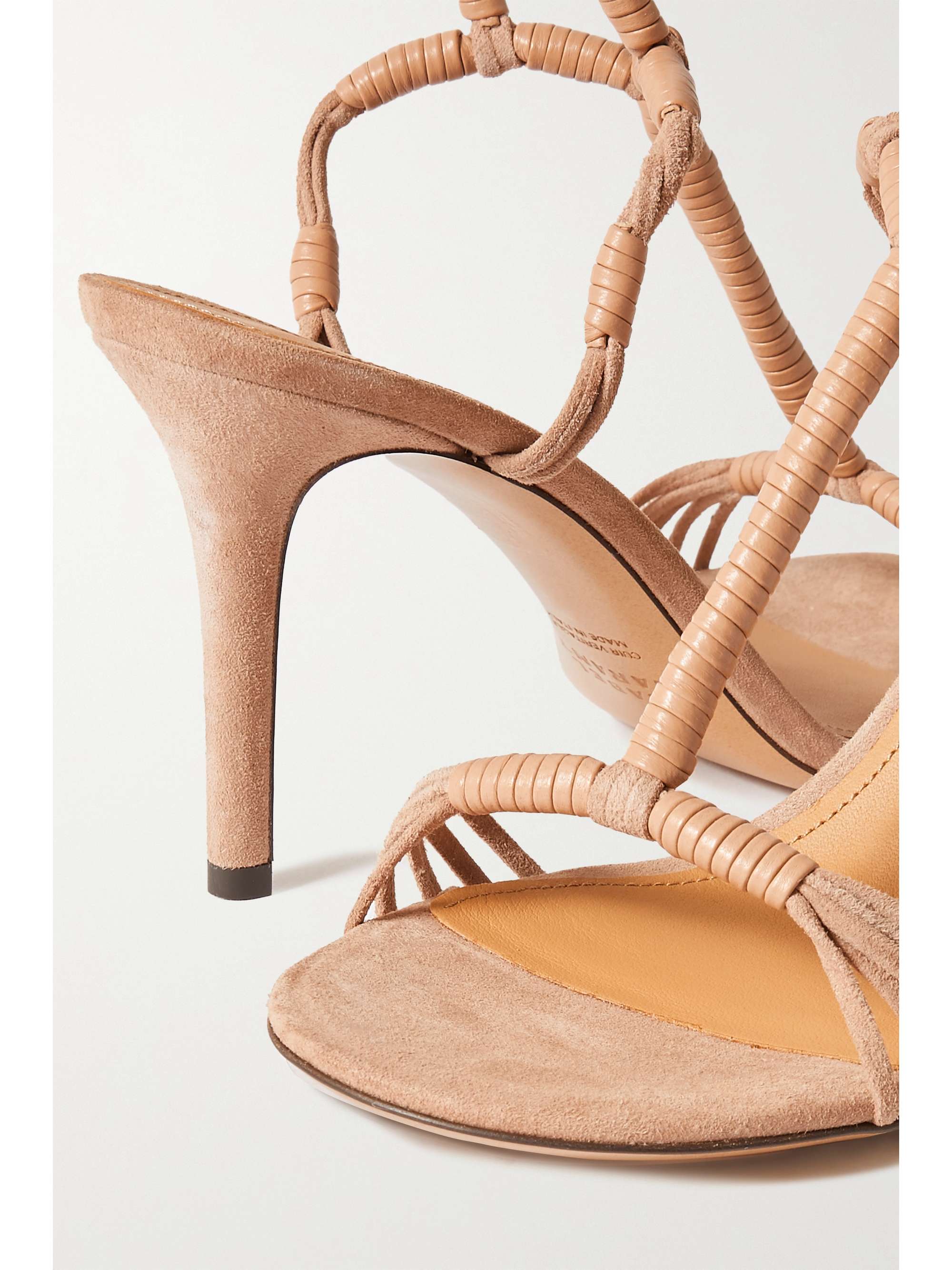 ISABEL MARANT Arja leather-trimmed suede sandals