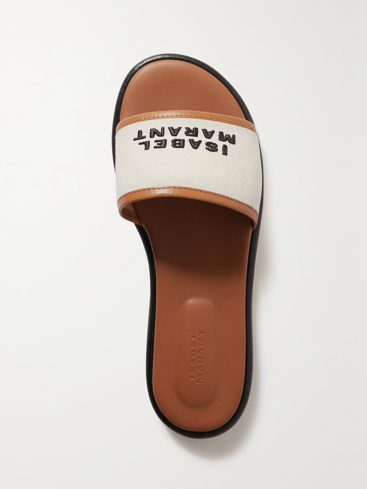 Isabel Marant - Vikee Logo-embroidered Canvas And Leather Slides - Ecru