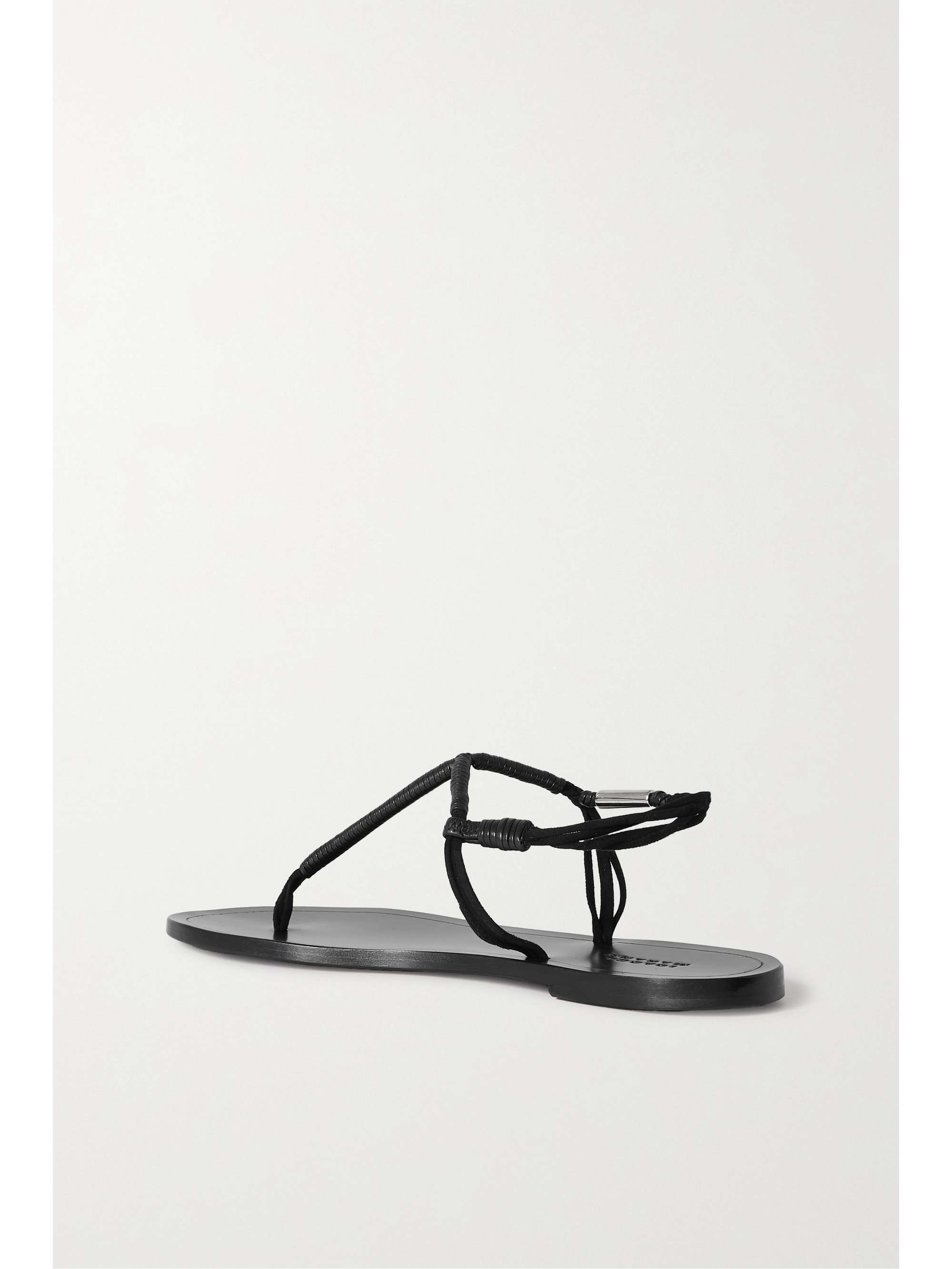 ISABEL MARANT Juha macramé and leather sandals