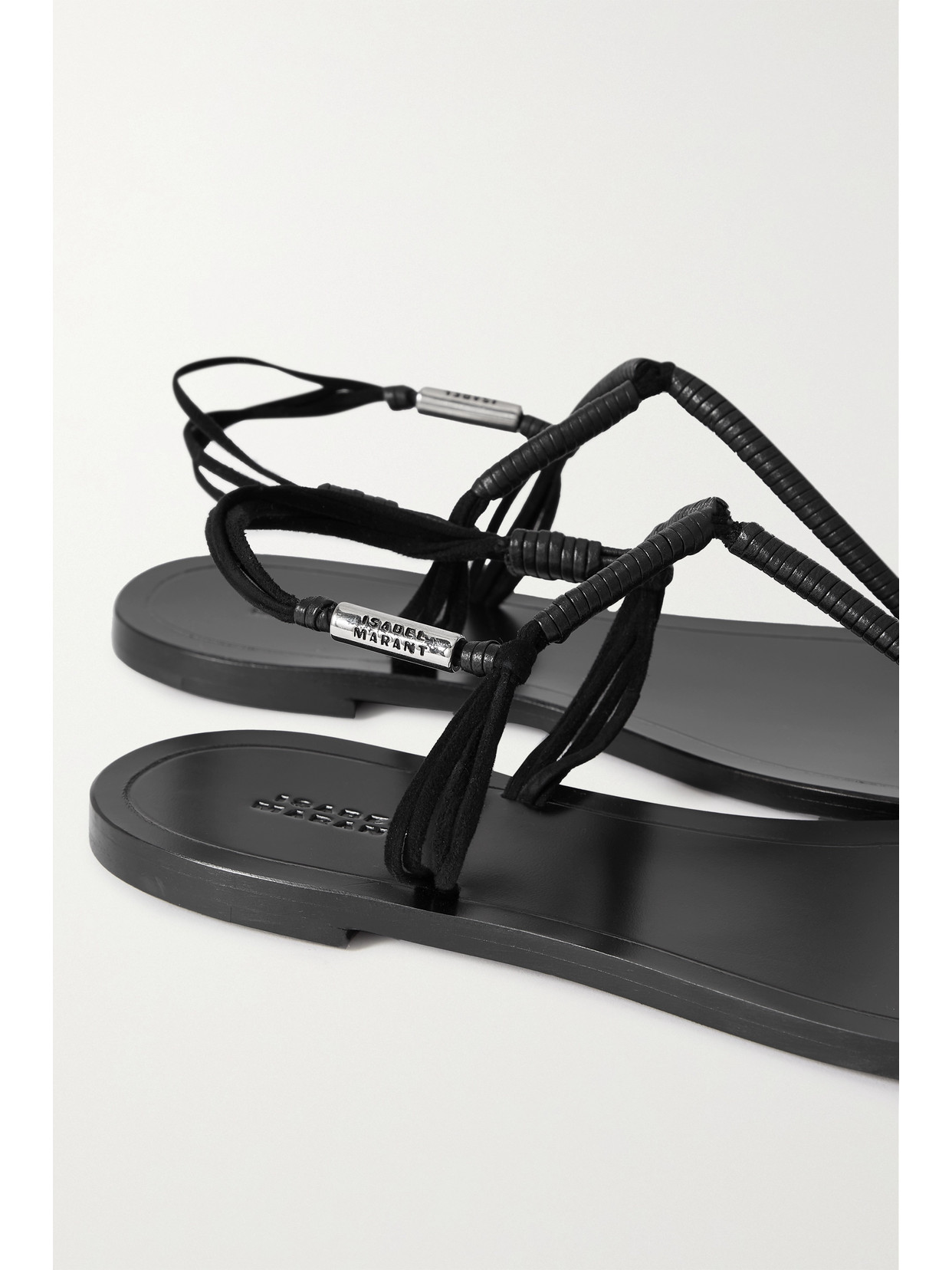 Isabel Marant Juha Leather Sandals In Black