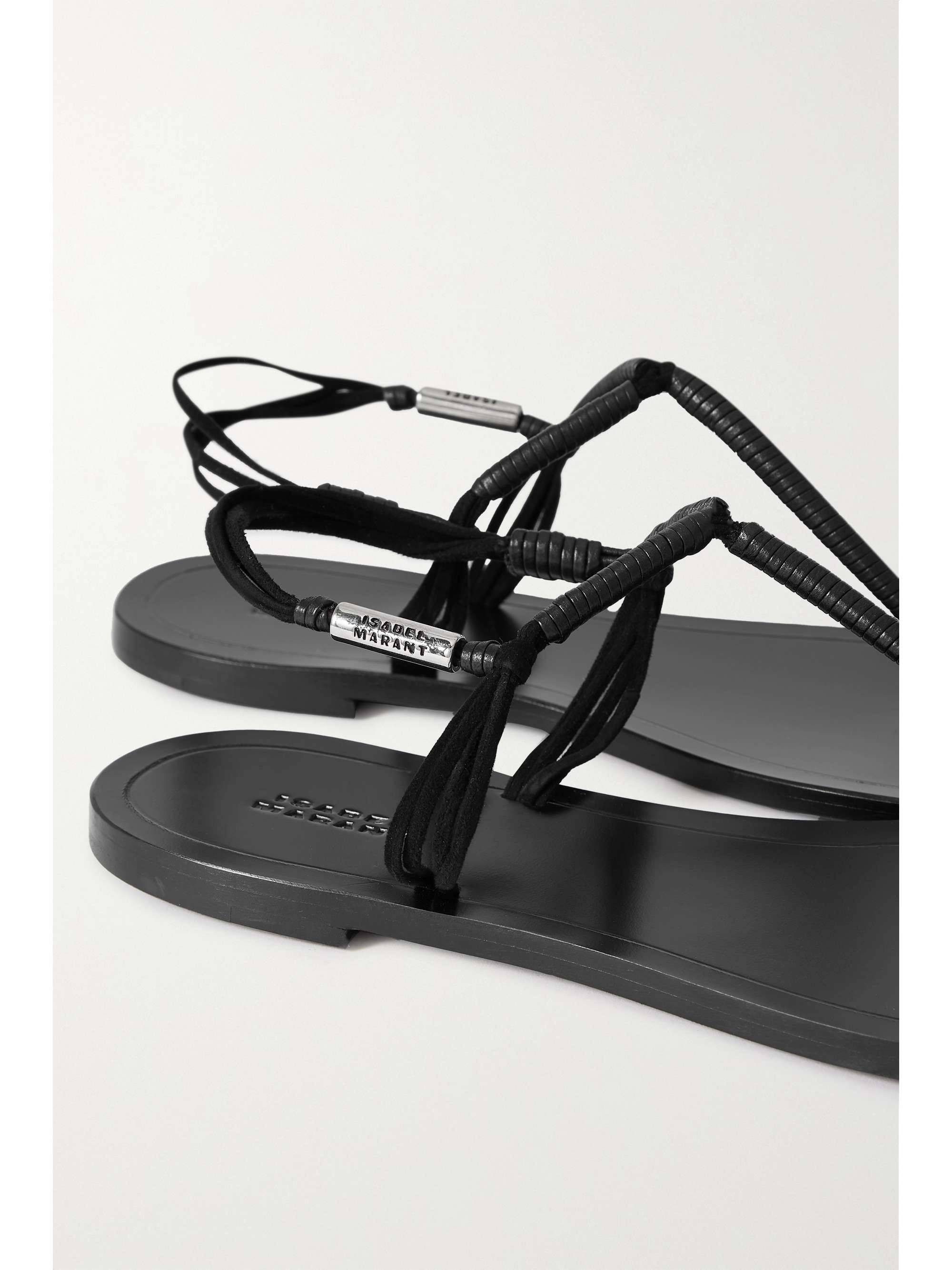 ISABEL MARANT Juha macramé and leather sandals