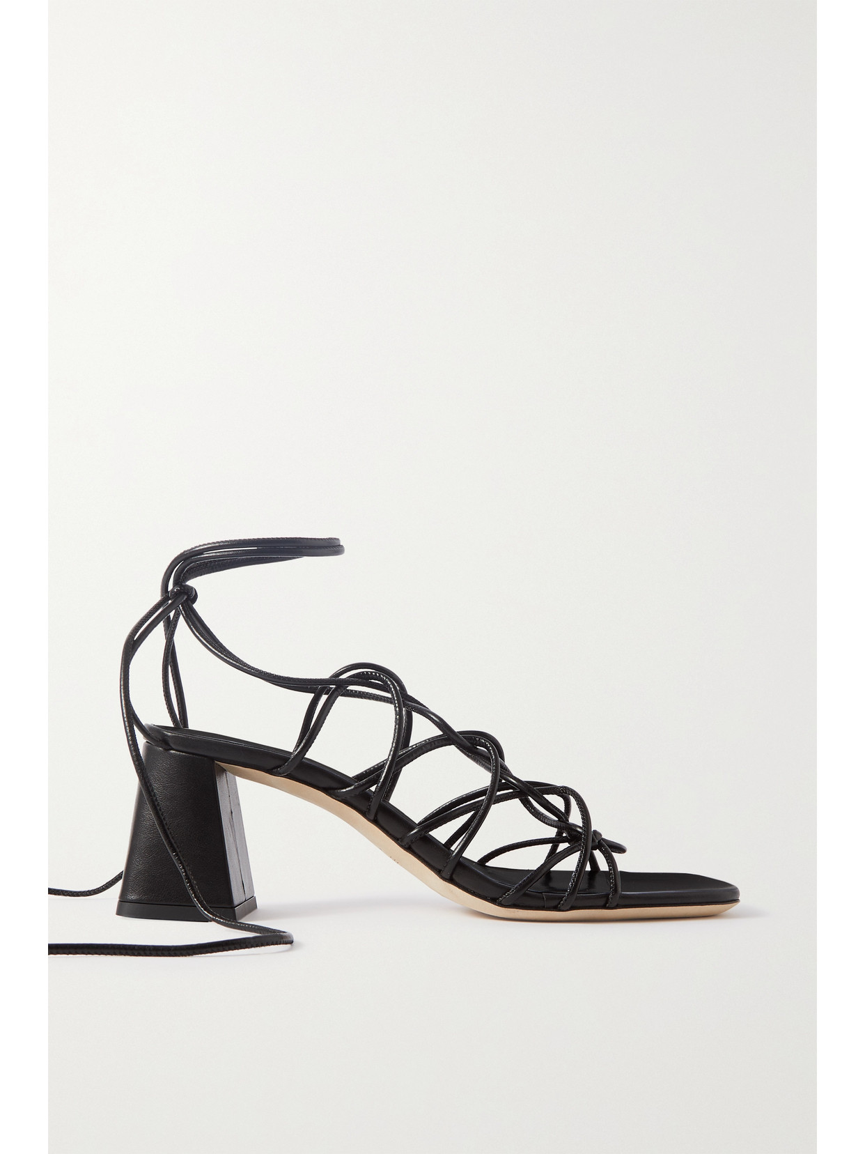 BY FAR - Alexander Leather Sandals - Black