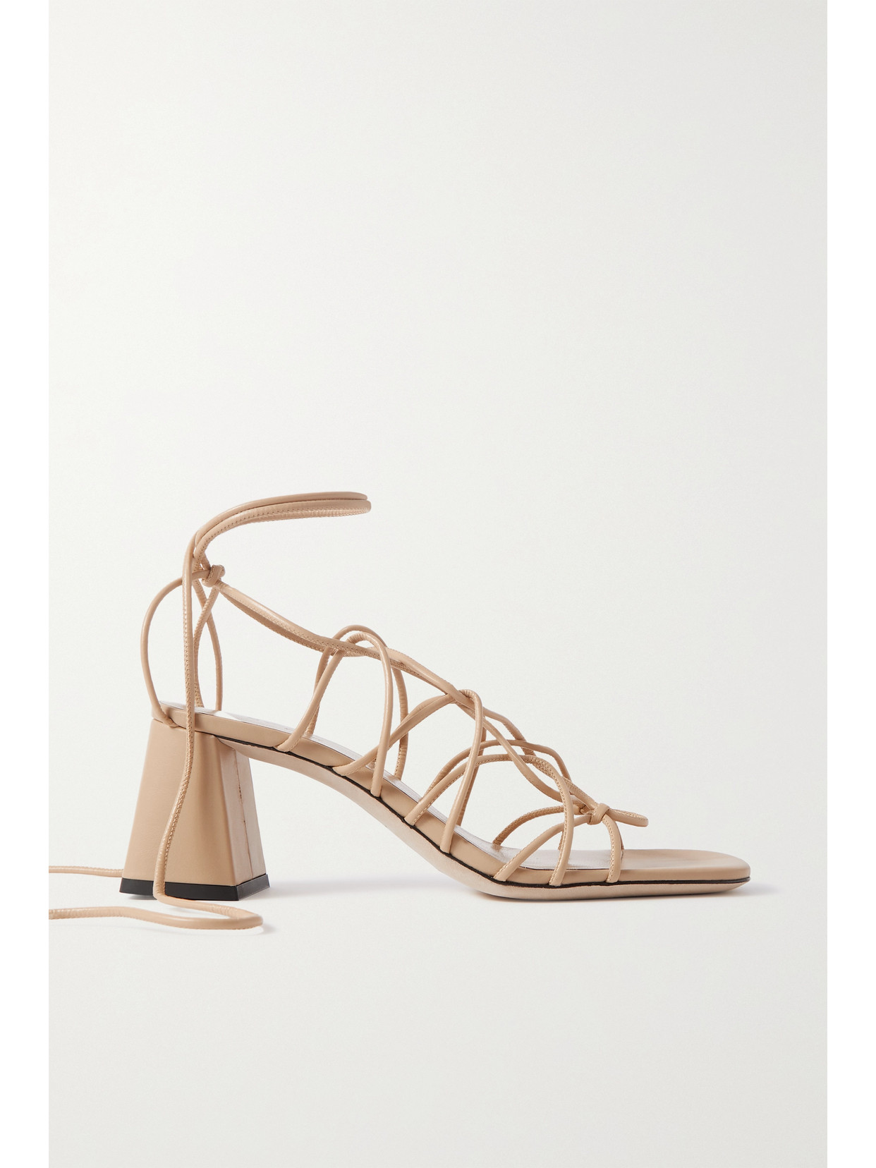 BY FAR - Alexander Leather Sandals - Neutrals