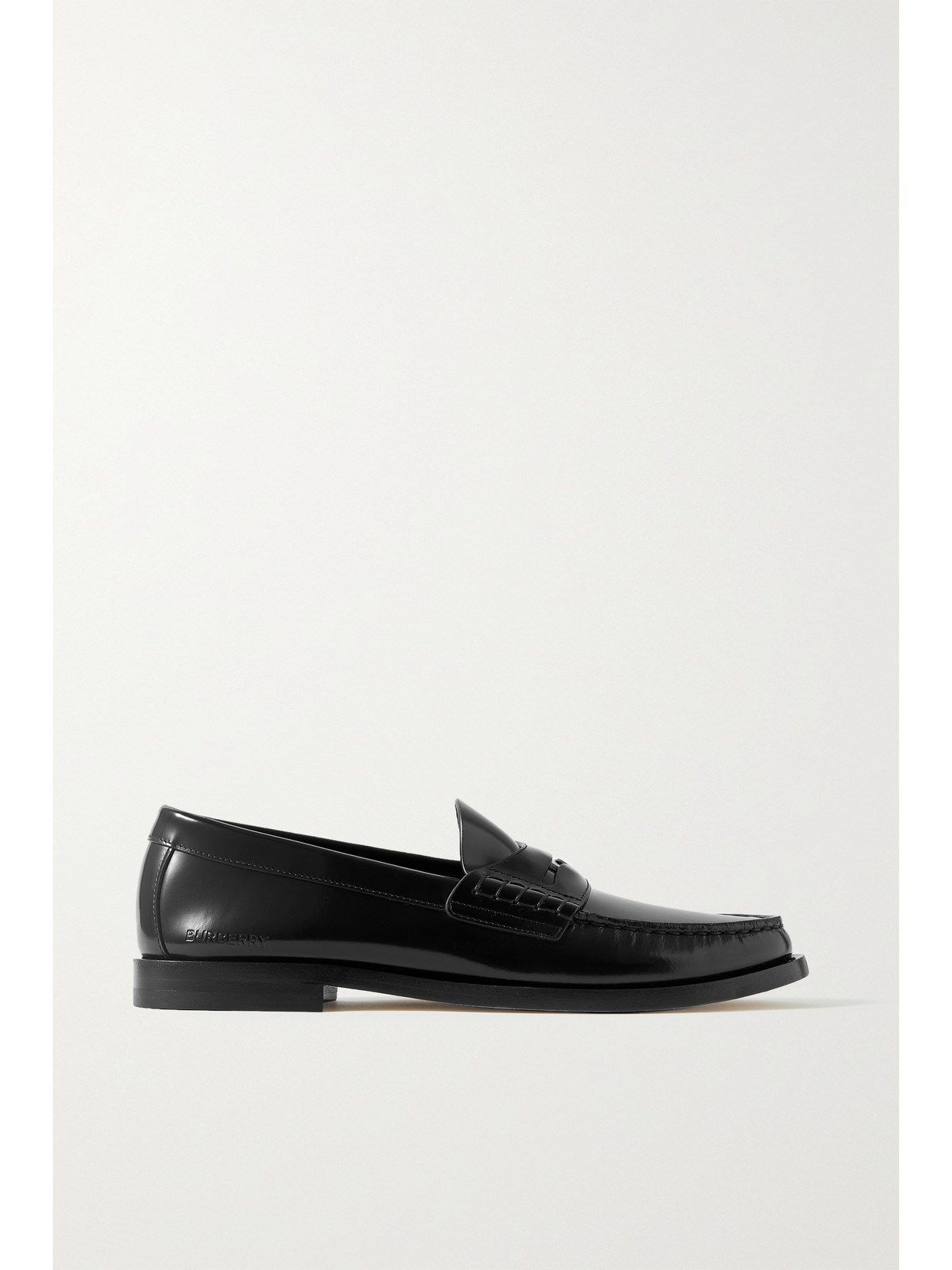 Burberry - Embellished Glossed-leather Loafers - Black