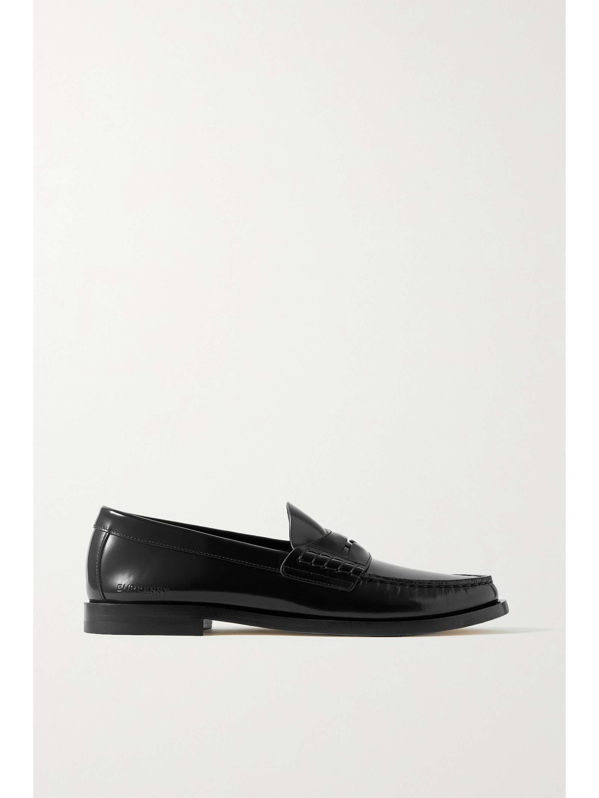 BURBERRY Embellished glossed-leather loafers | NET-A-PORTER