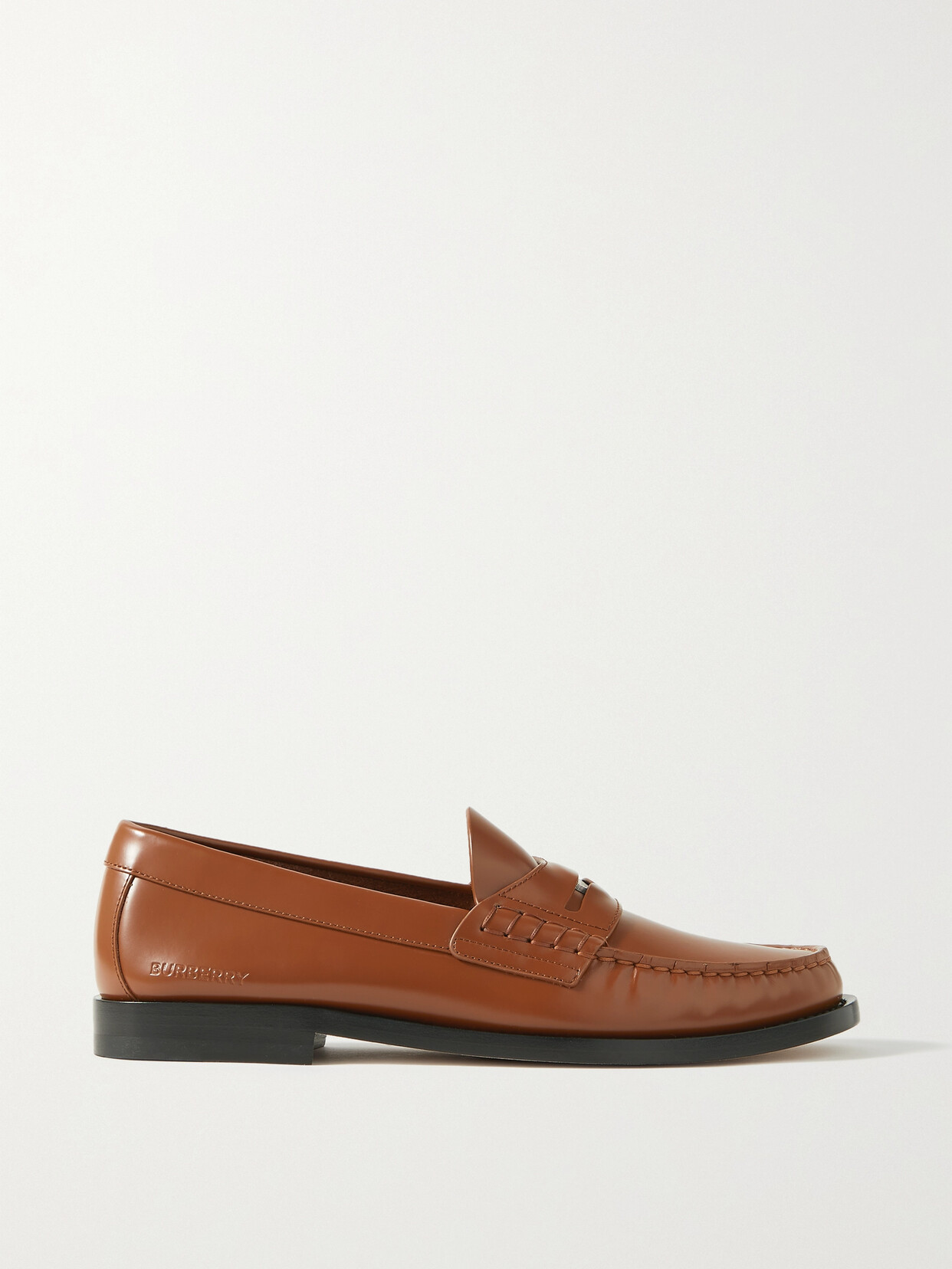 BURBERRY RUPERT LEATHER PENNY LOAFERS