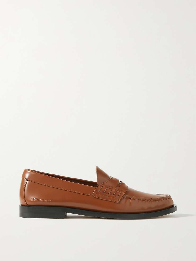 Burberry Rupert Leather Penny Loafers