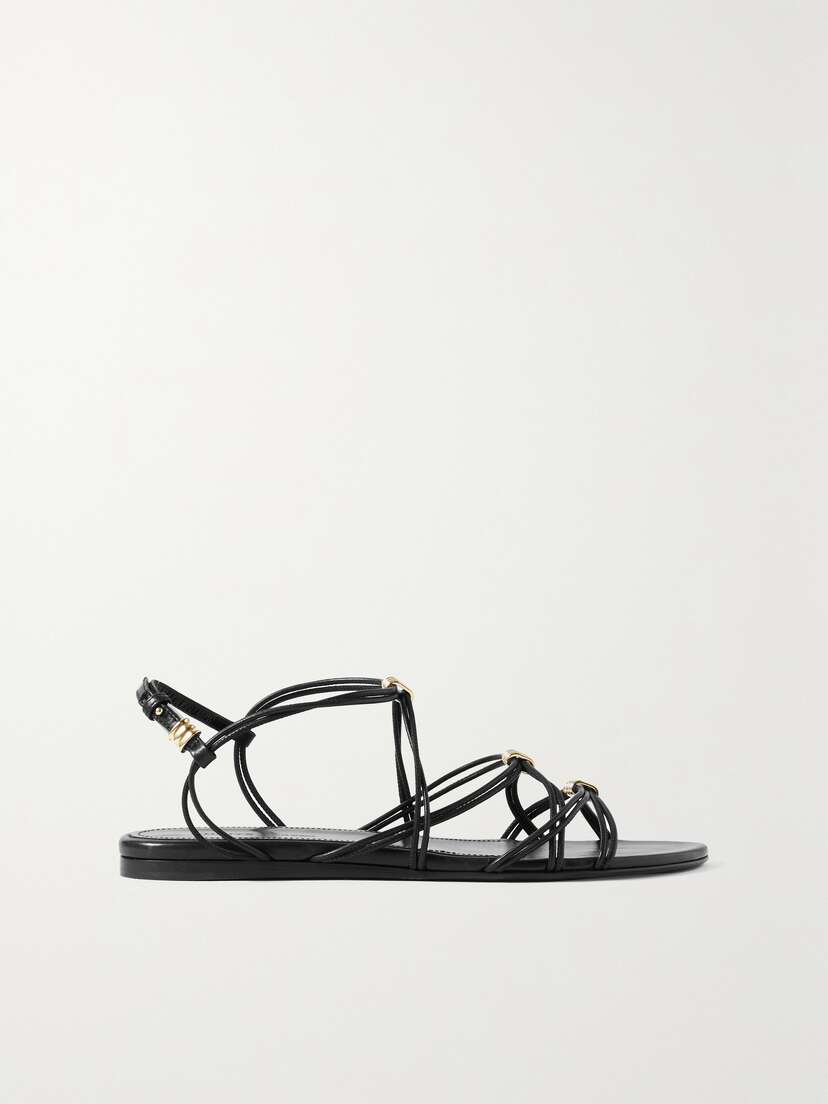 Khaite Louisa Embellished Leather Sandals