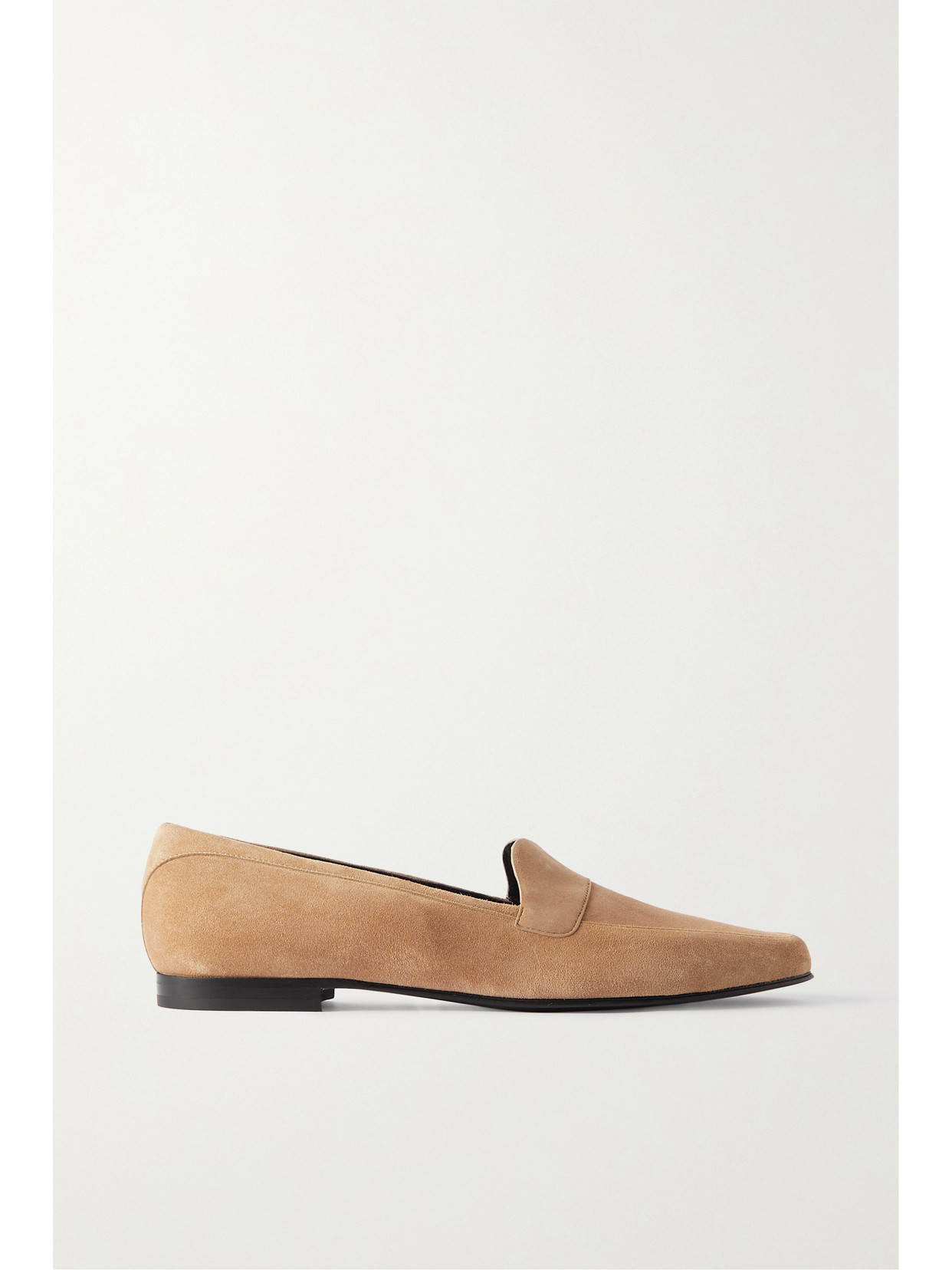 Khaite Pippen Leather Loafers In Beige