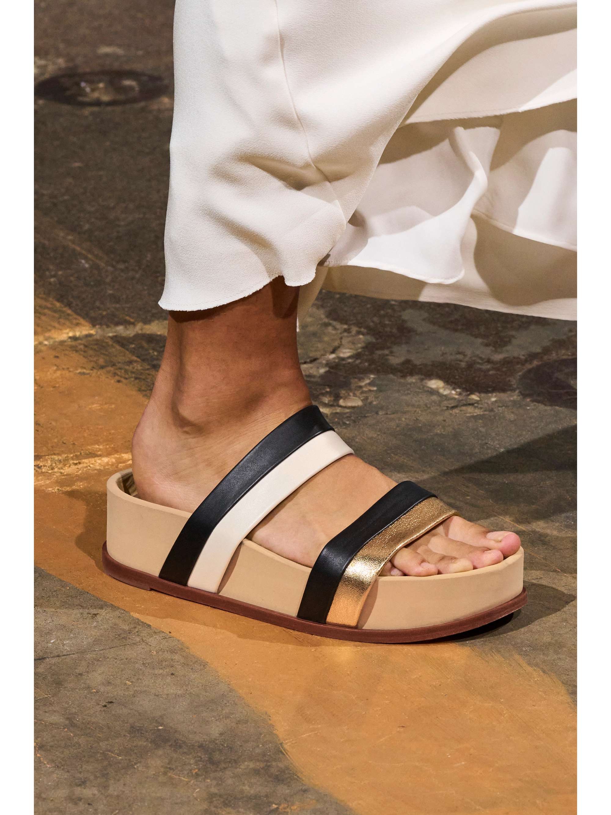 GABRIELA HEARST Striker leather platform slides