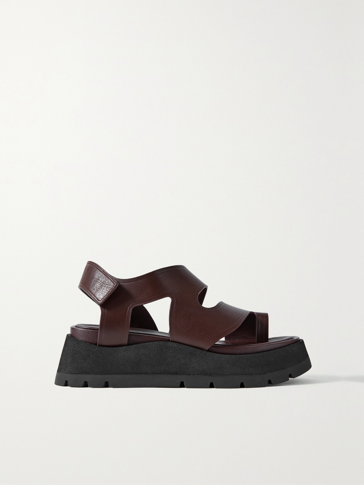 3.1 Phillip Lim - Kate Leather Platform Sandals - Brown