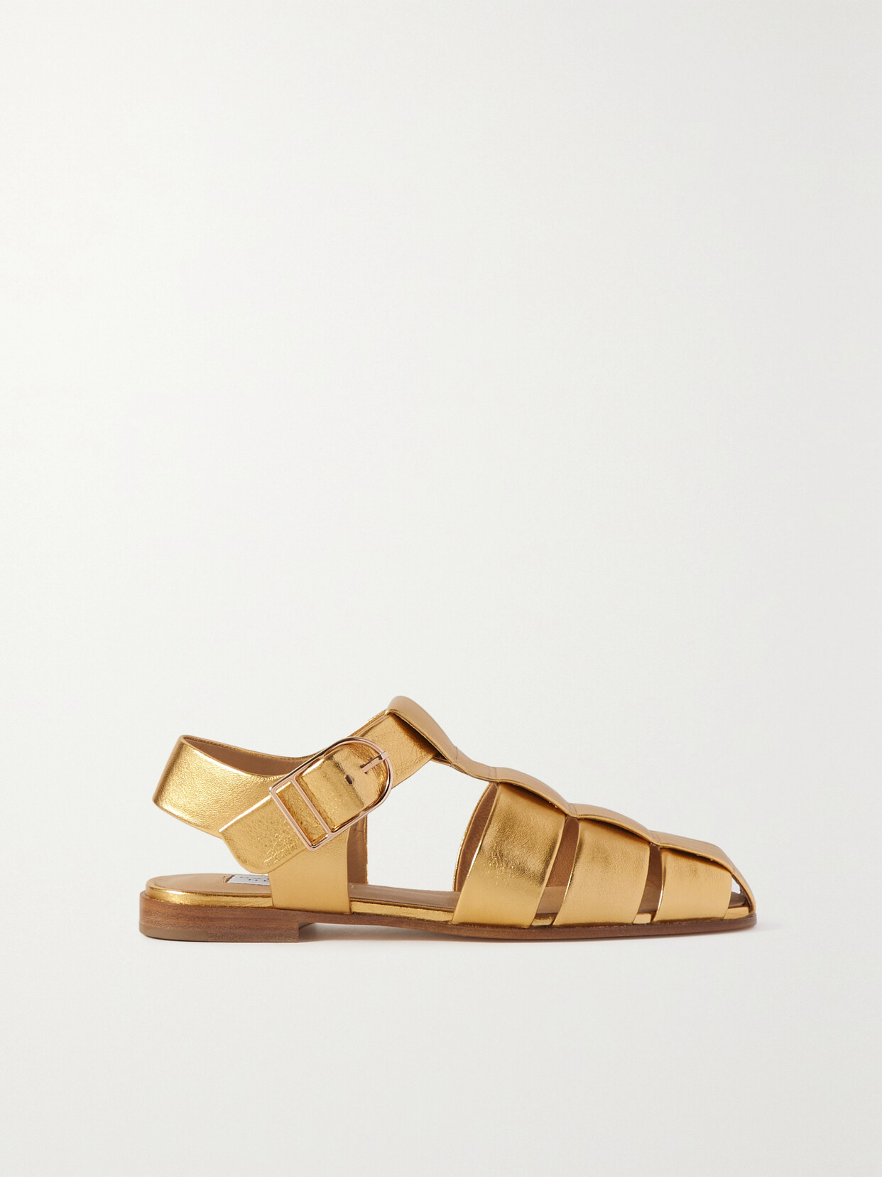 Gabriela Hearst - Lynn Metallic Leather Sandals - Gold