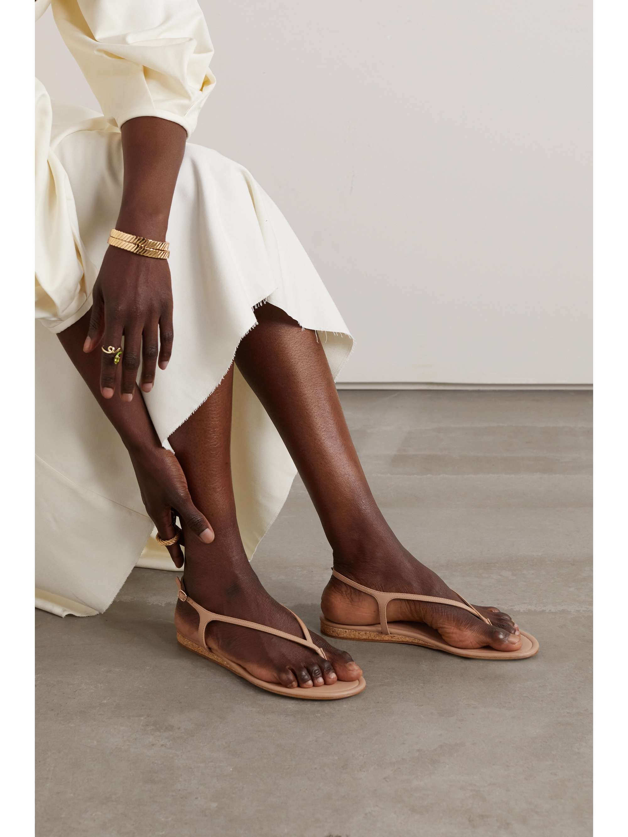 GABRIELA HEARST Gia metallic leather slingback sandals