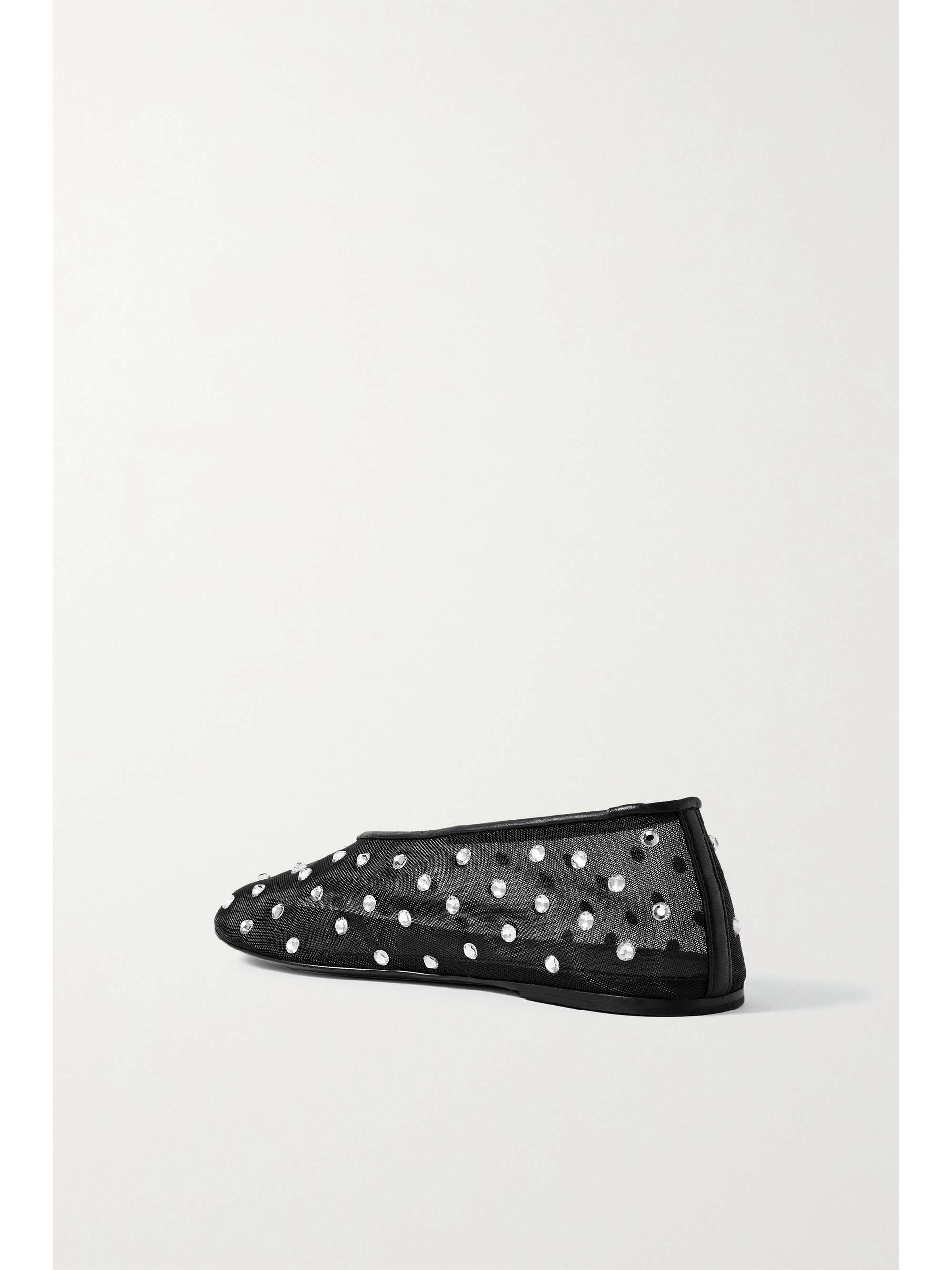 KHAITE Marcy crystal-embellished mesh ballet flats