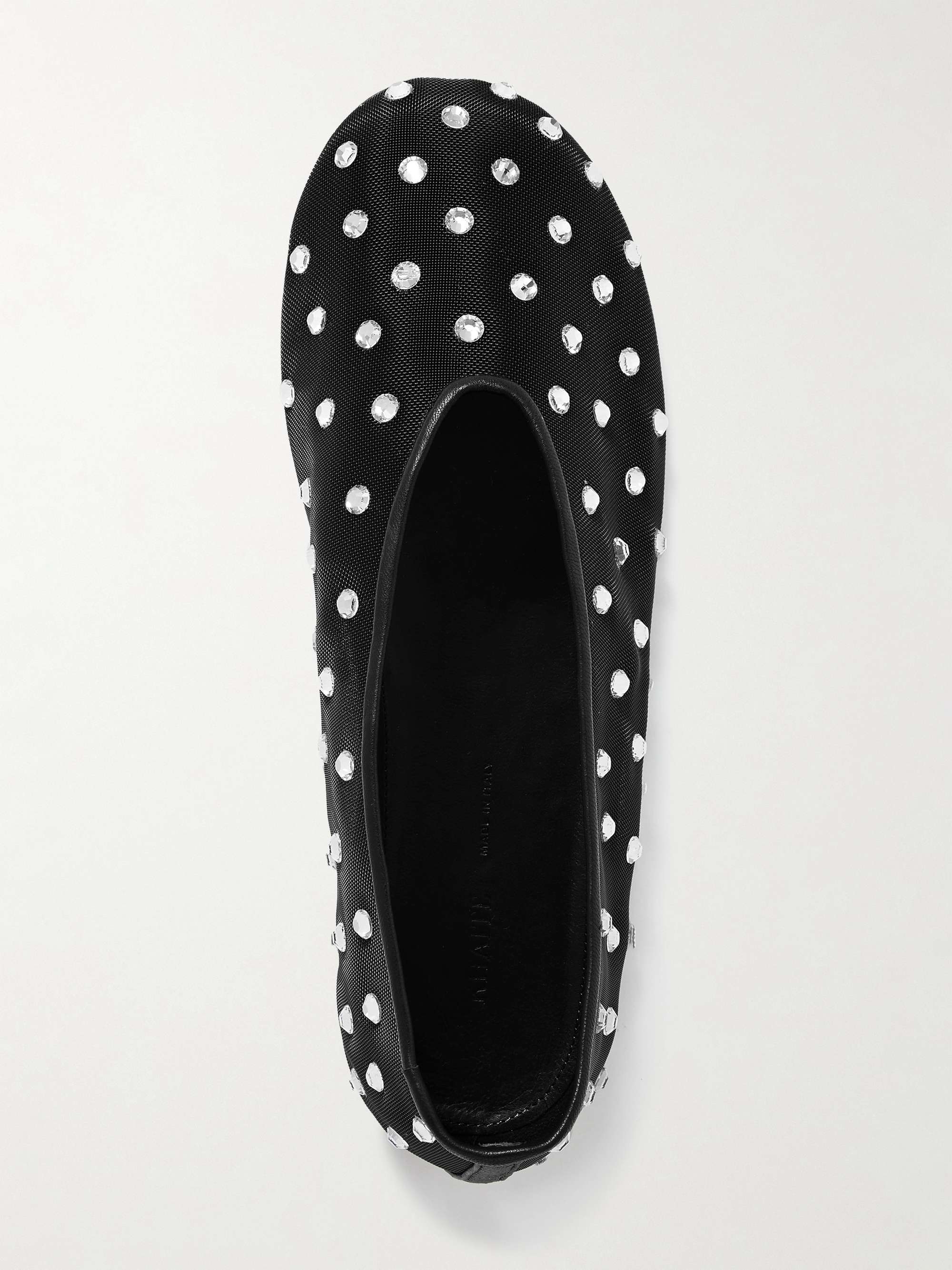 KHAITE Marcy crystal-embellished mesh ballet flats