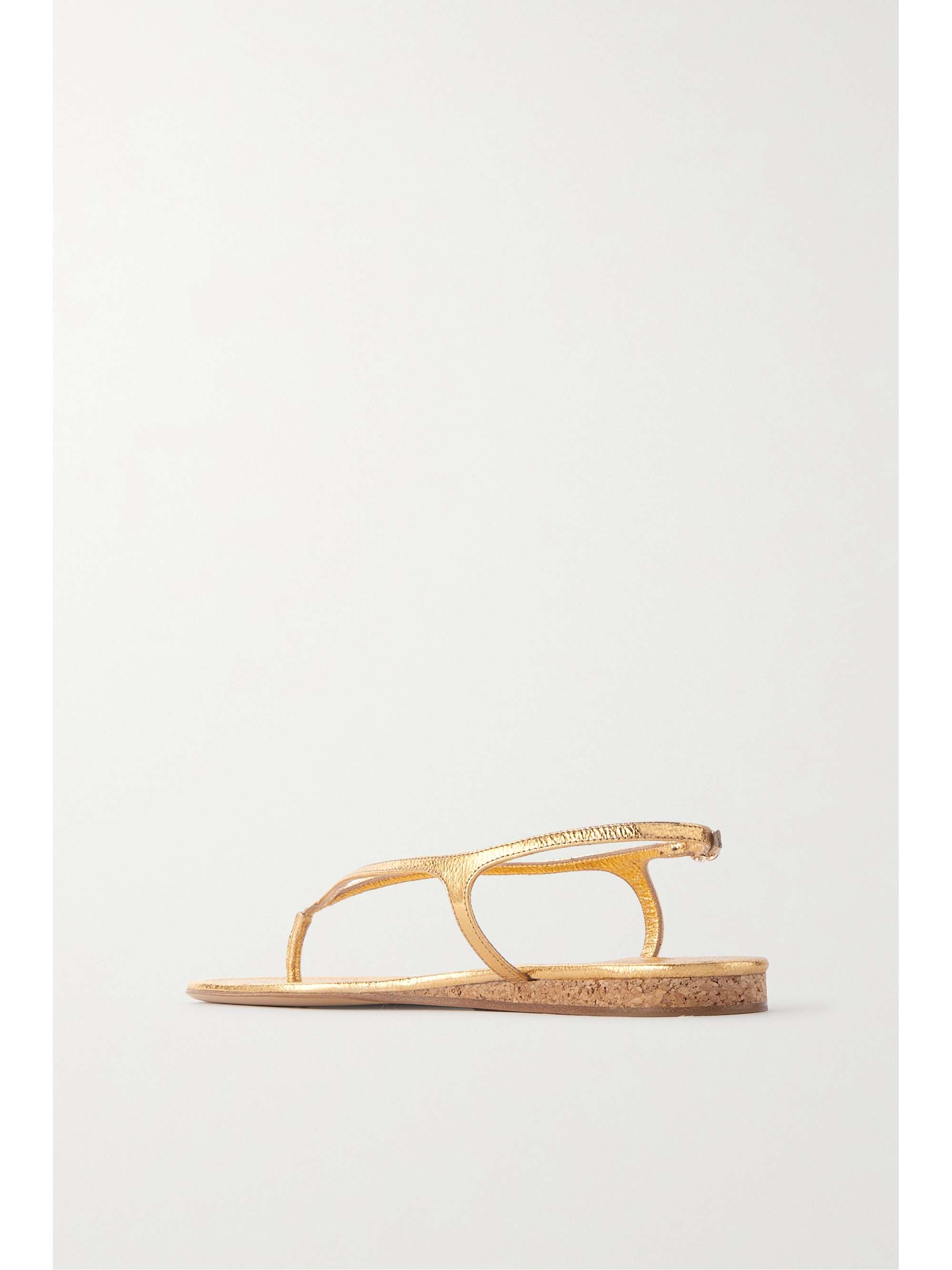 GABRIELA HEARST Gia metallic leather slingback sandals