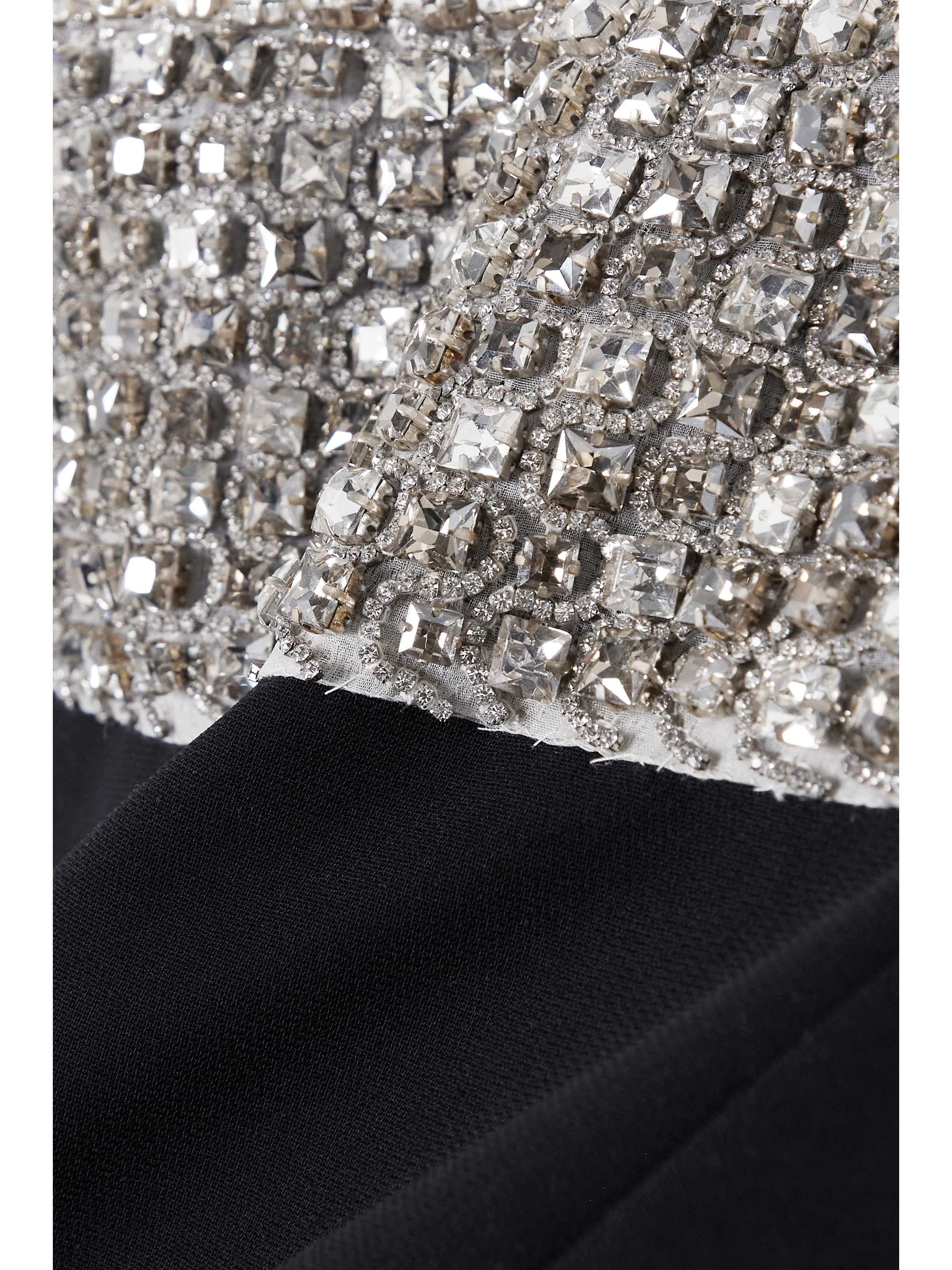 MATICEVSKI Majesty cropped strapless crystal-embellished crepe top