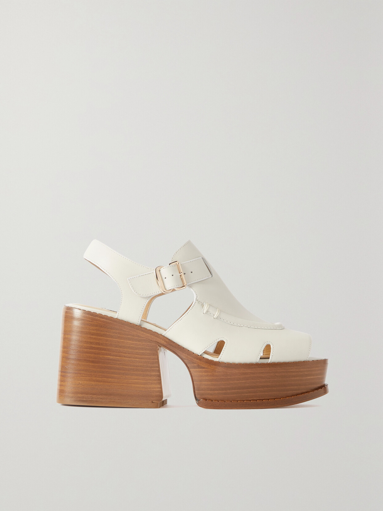 Gabriela Hearst - Laric Leather Platform Sandals - Cream