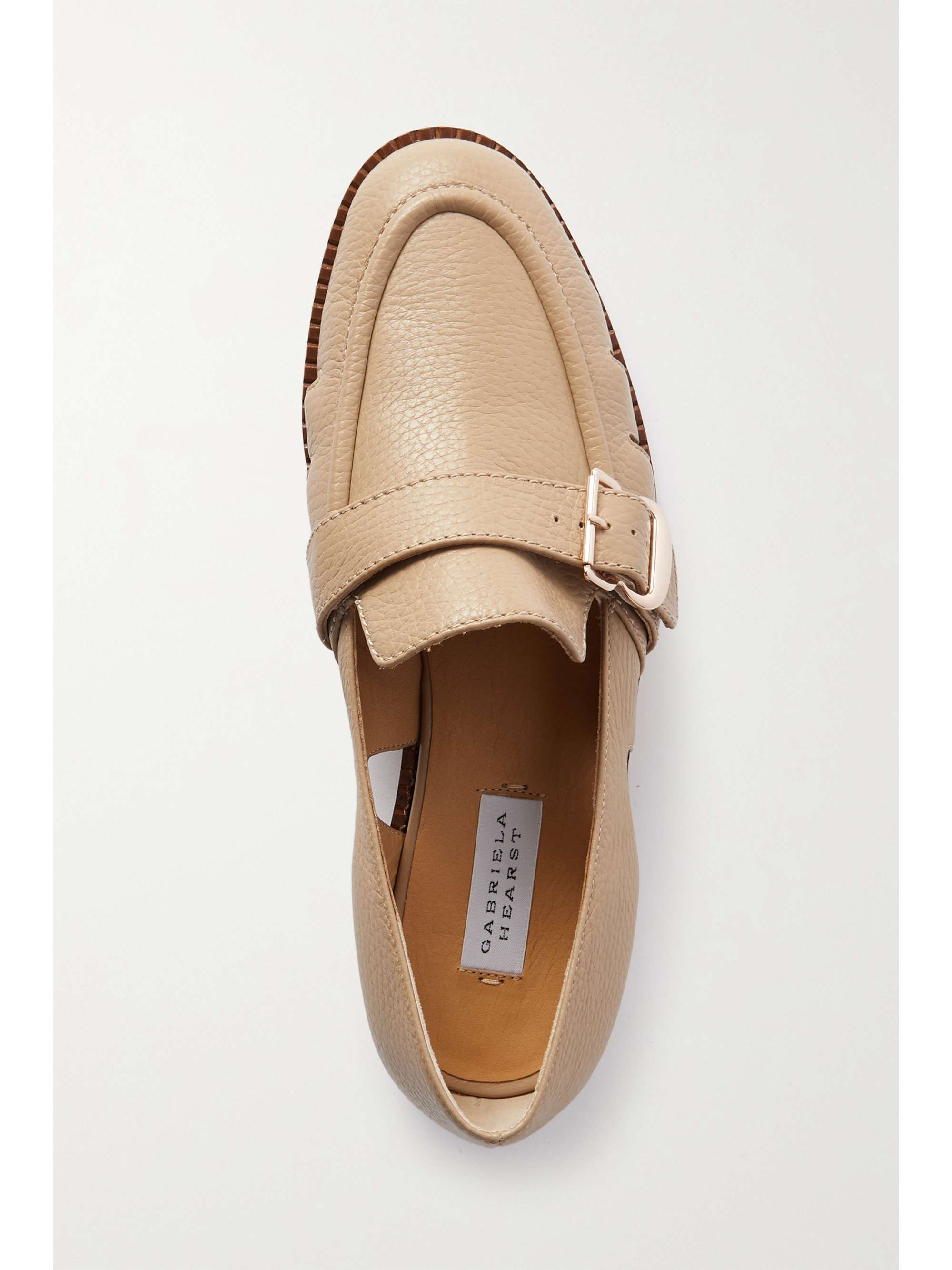 GABRIELA HEARST Symon cutout textured-leather loafers
