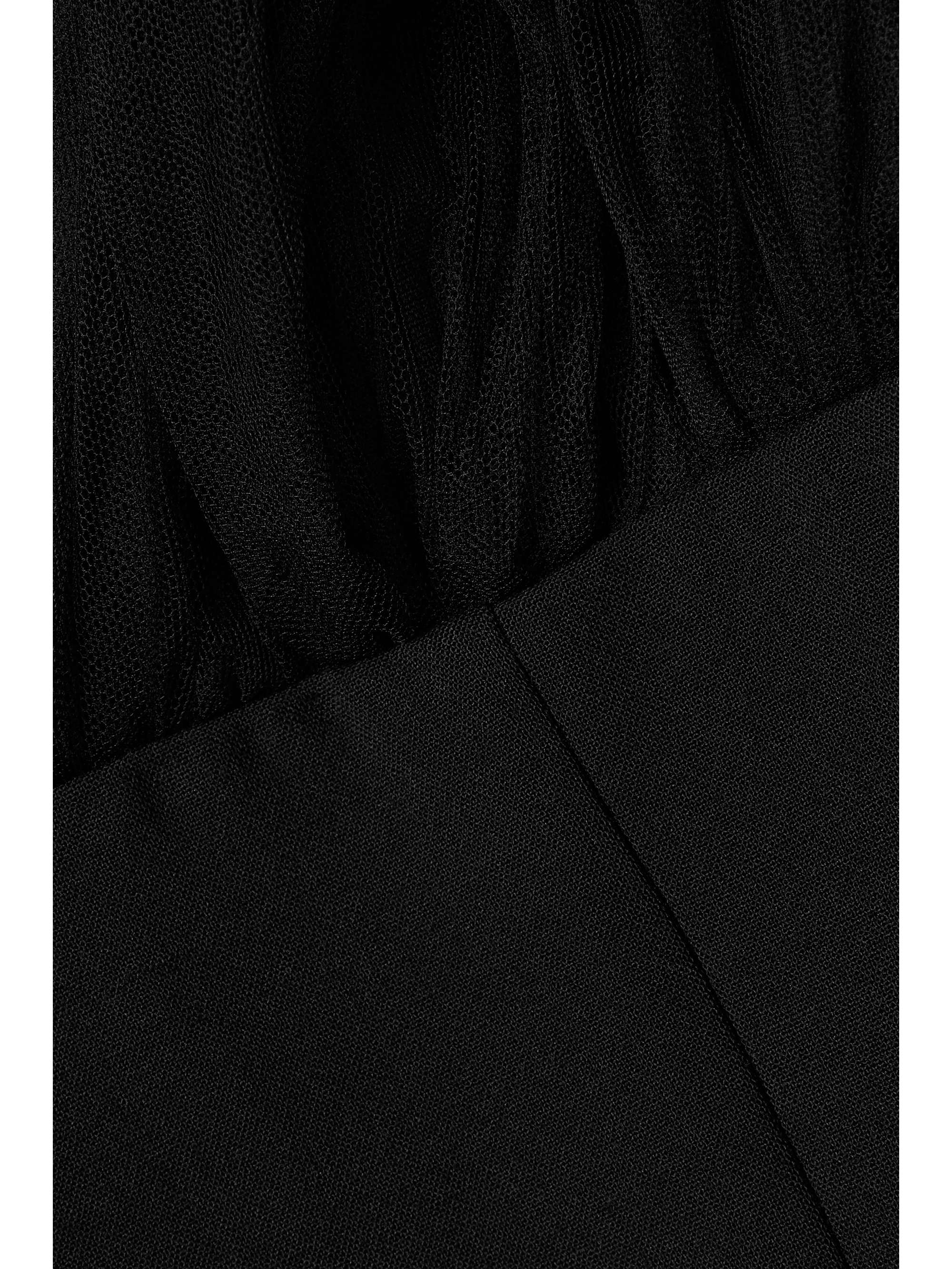 OSCAR DE LA RENTA Cape-effect tulle and wool-blend gown