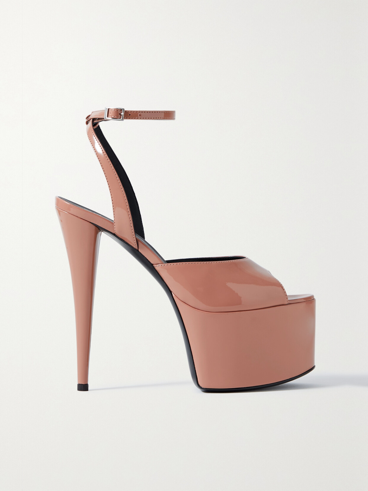 Giuseppe Zanotti - Khalifa Faux Patent-leather Platform Sandals - Neutrals