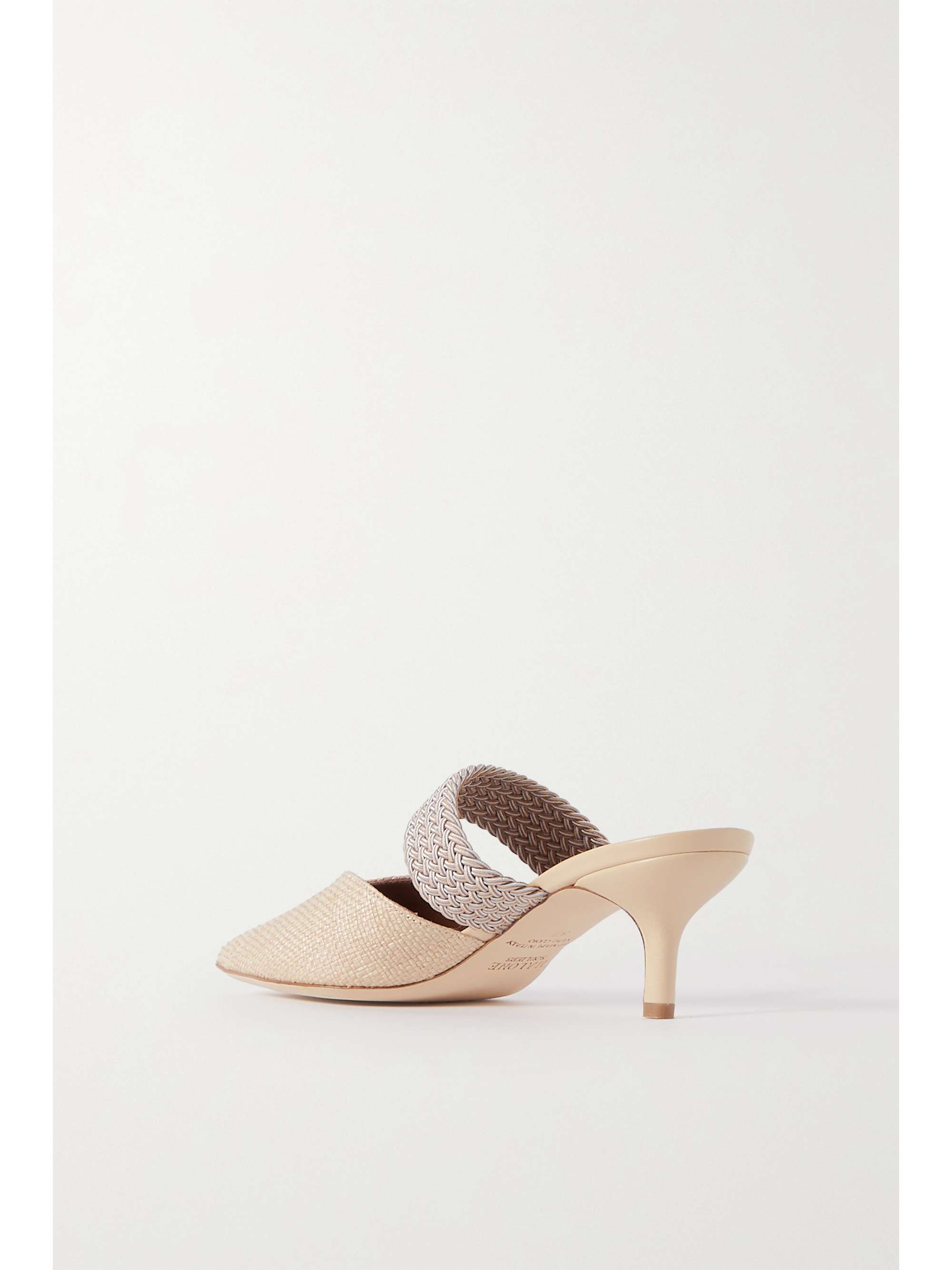 MALONE SOULIERS Maisie 45 cord-trimmed raffia mules