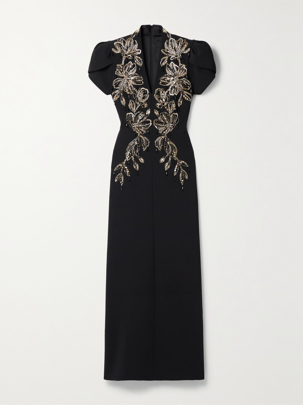 Jenny Packham - Dreamland Embellished Crepe Gown - Black