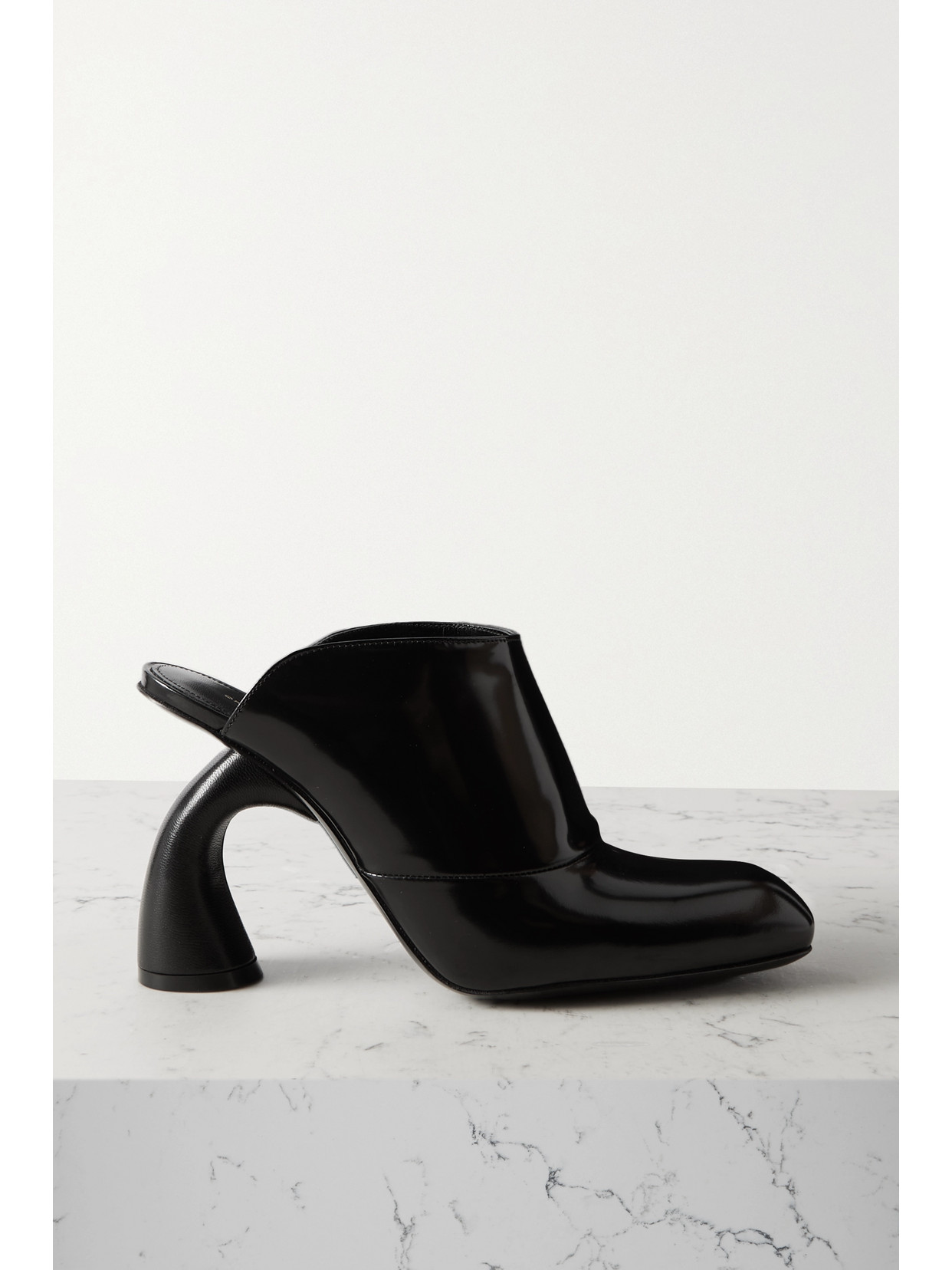 Dries Van Noten - Glossed-leather Mules - Black