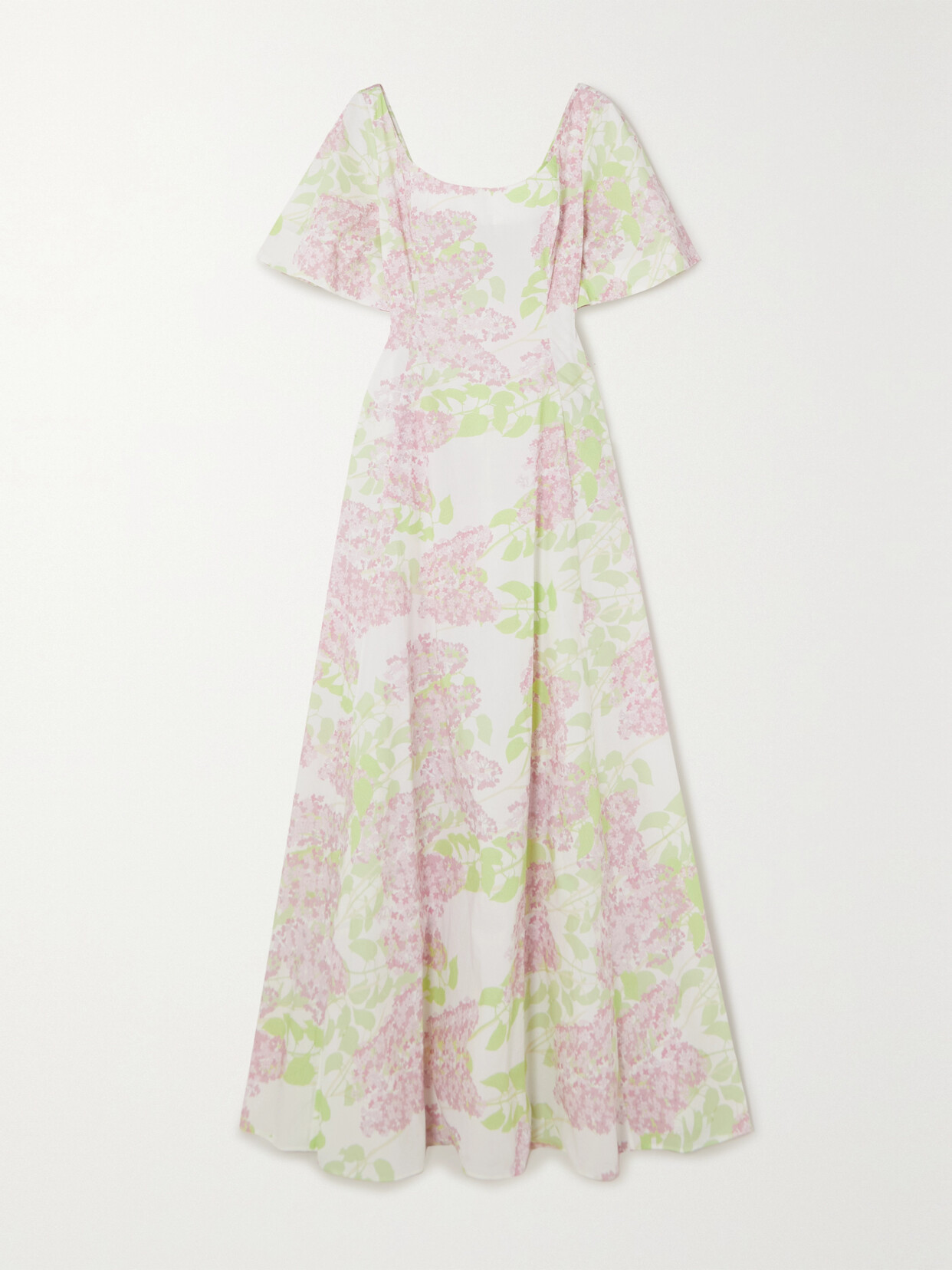 BERNADETTE - Maude Floral-print Cotton-poplin Gown - Pink