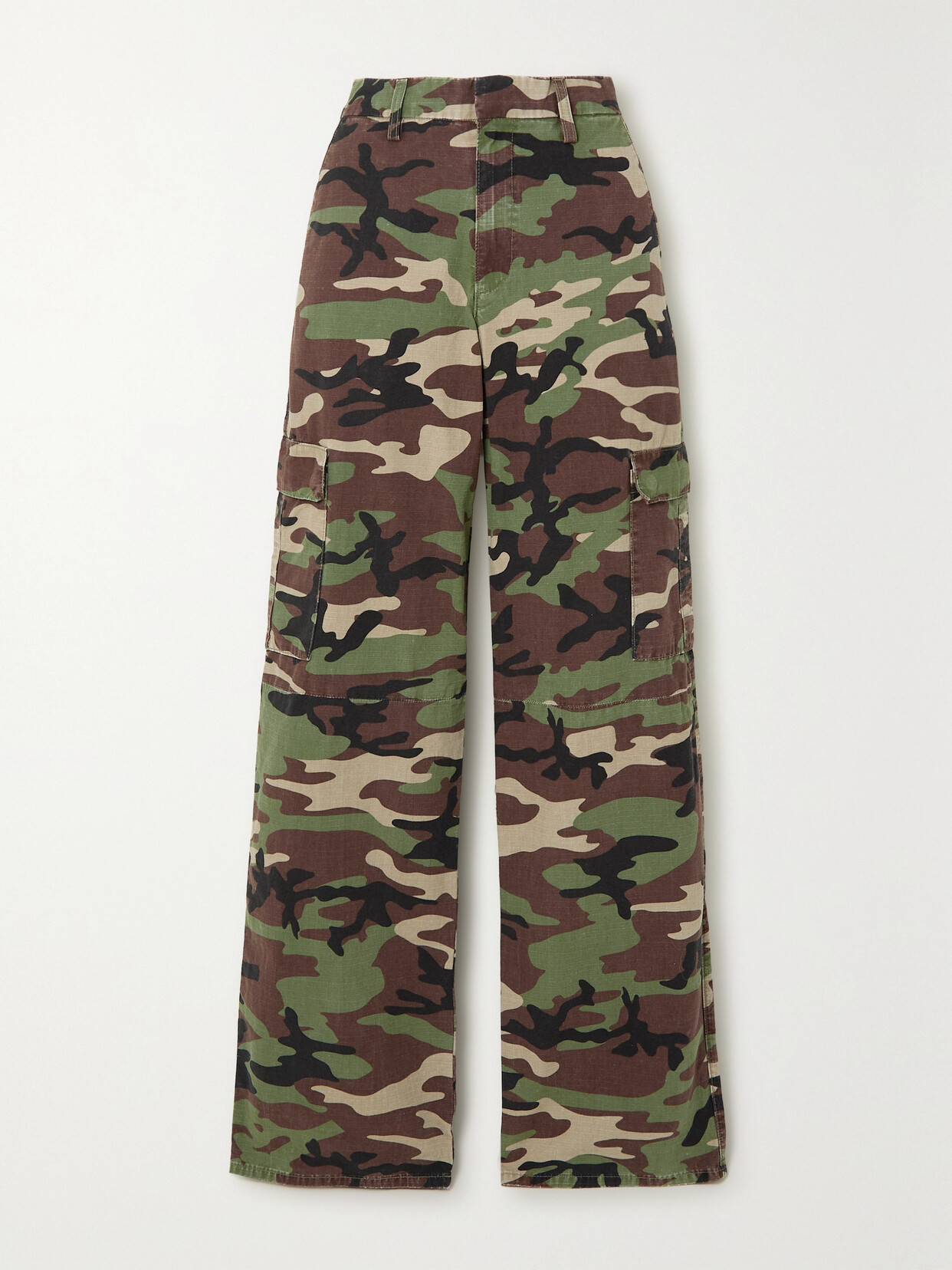 SPRWMN - Camouflage-print Cotton Cargo Pants - Green