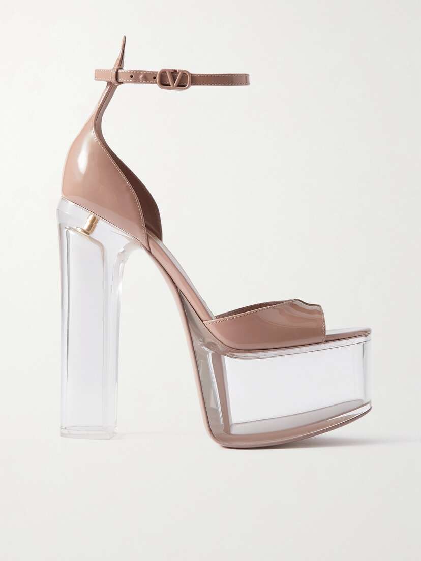 Valentino Garavani Tan-go 155 Patent-leather Platform Sandals