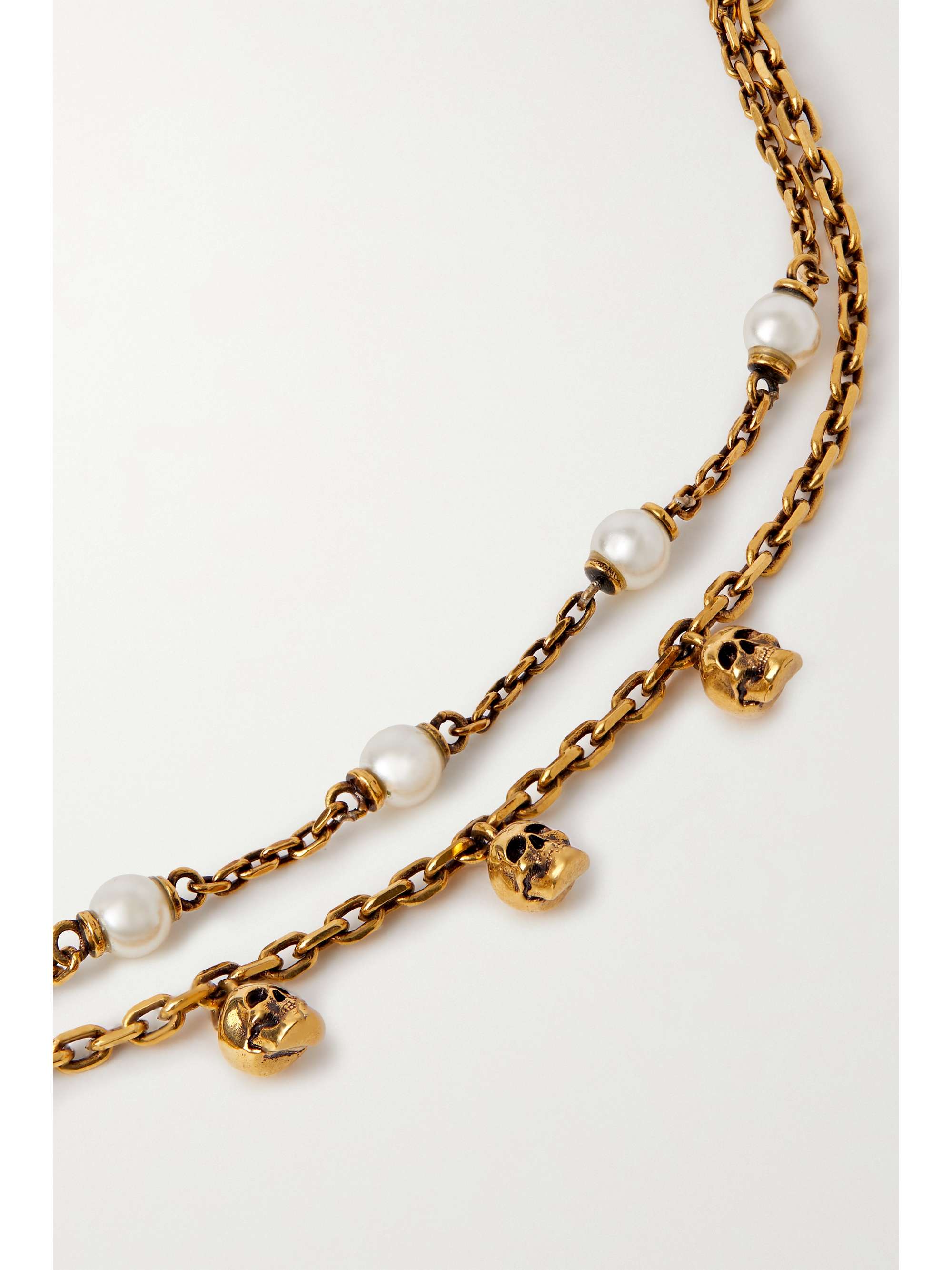 ALEXANDER MCQUEEN Gold-tone faux pearl bracelet