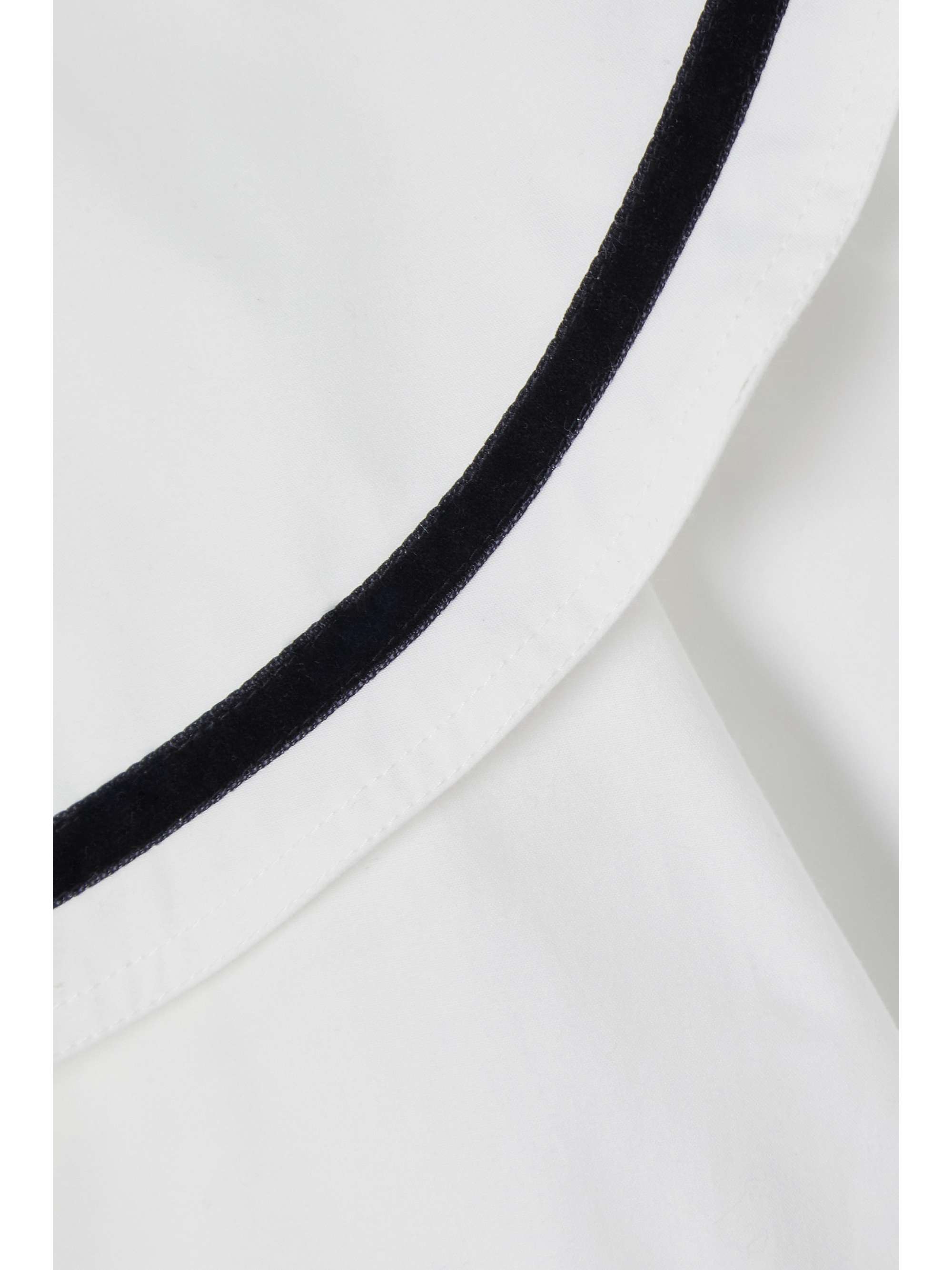 BATSHEVA Skipper 天鹅绒边饰纯棉府绸女衫